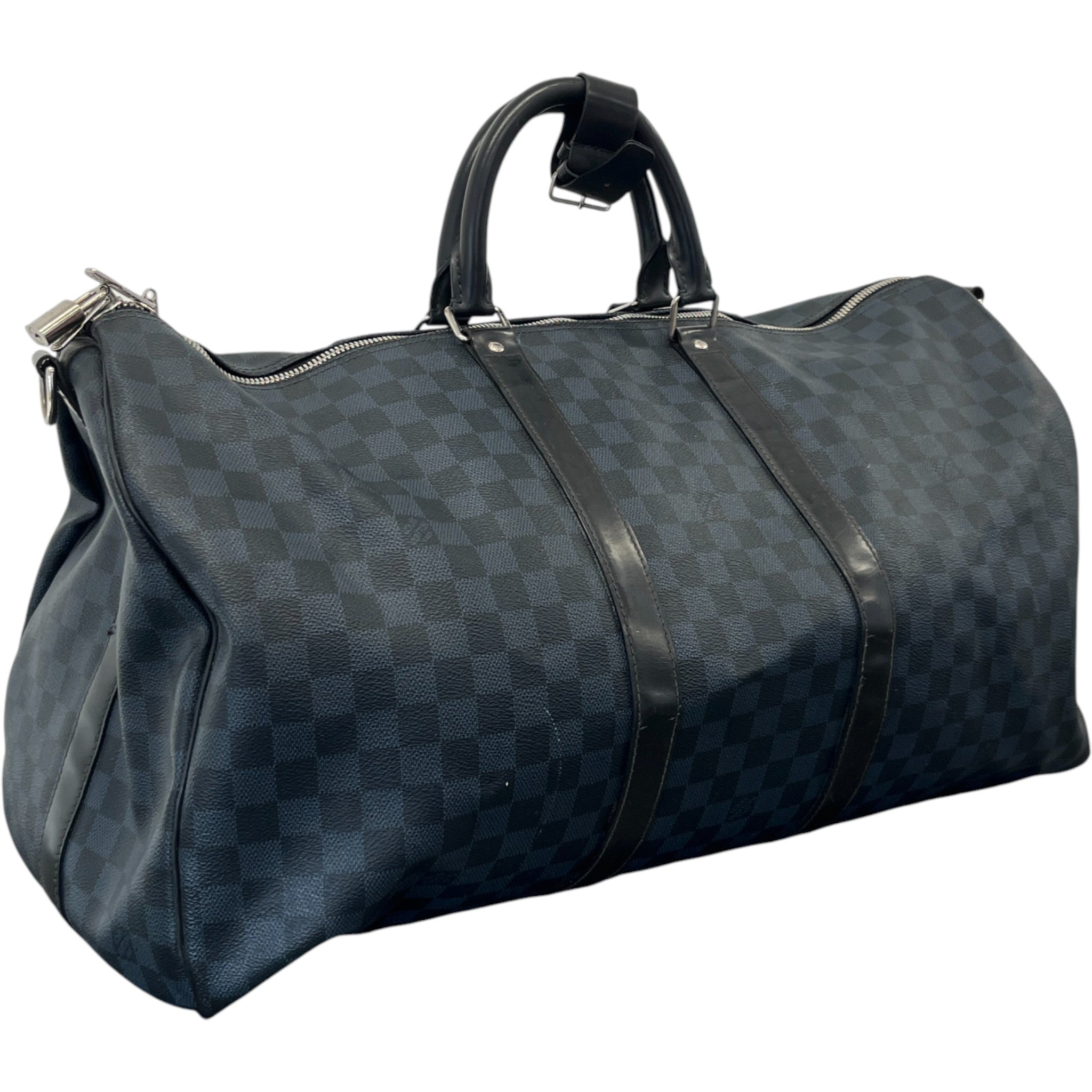 Men's Damier Colbalt Keepall 55 Bag Navy