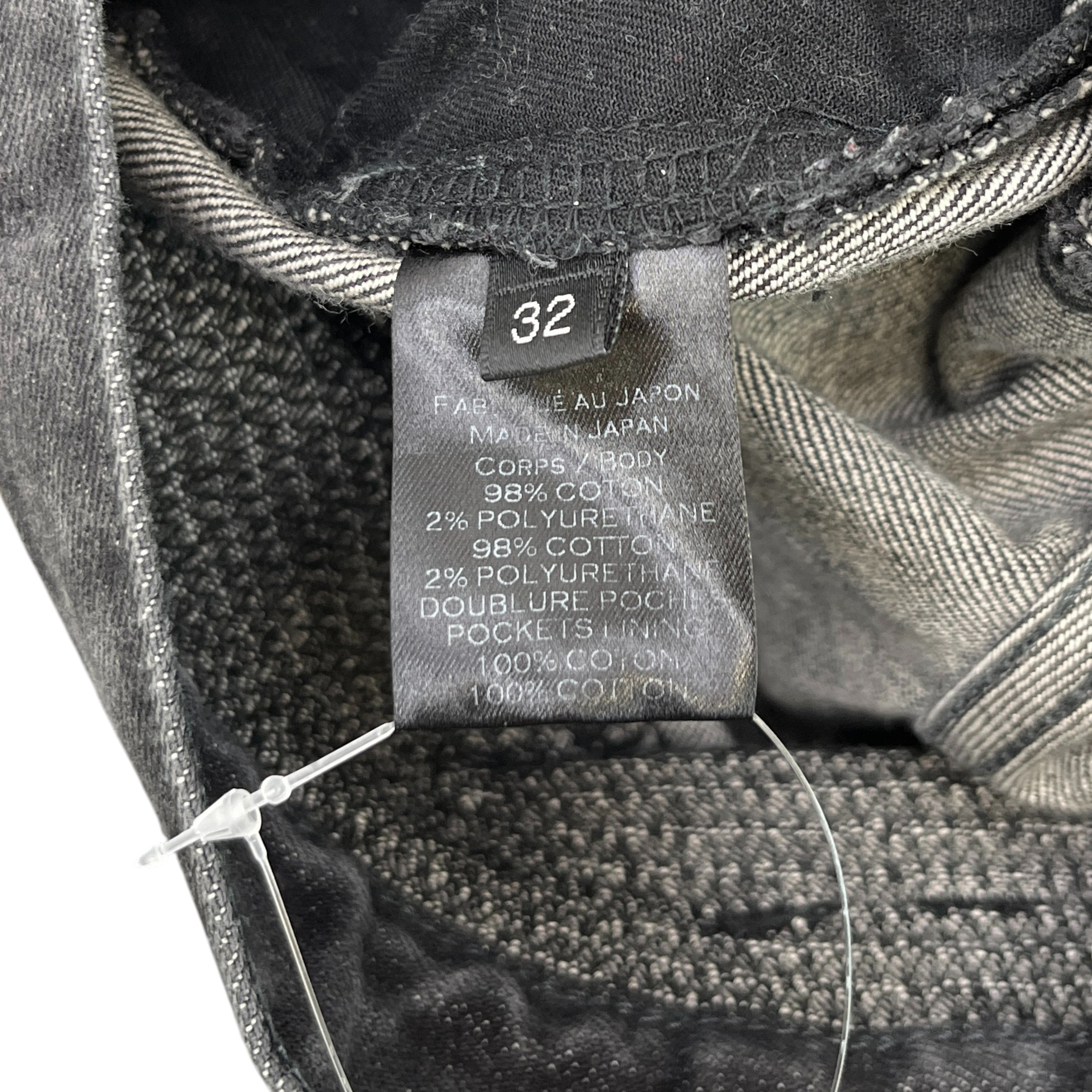 Men's Biker Jeans Black Size Waist 32"