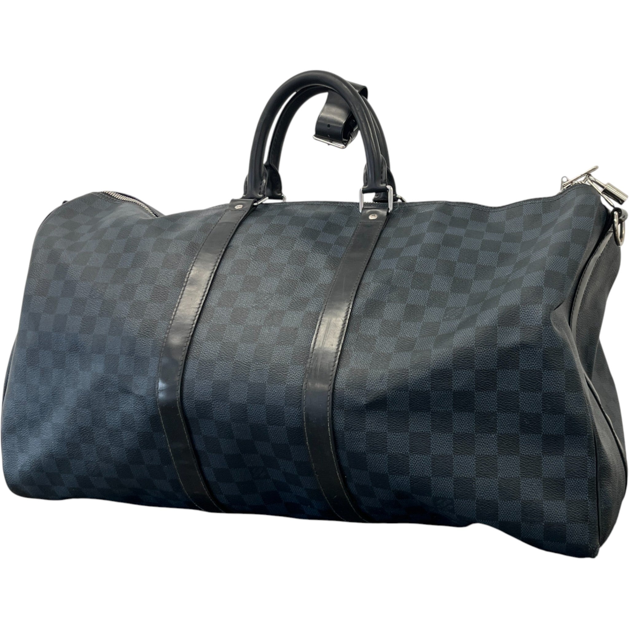 Men's Damier Colbalt Keepall 55 Bag Navy