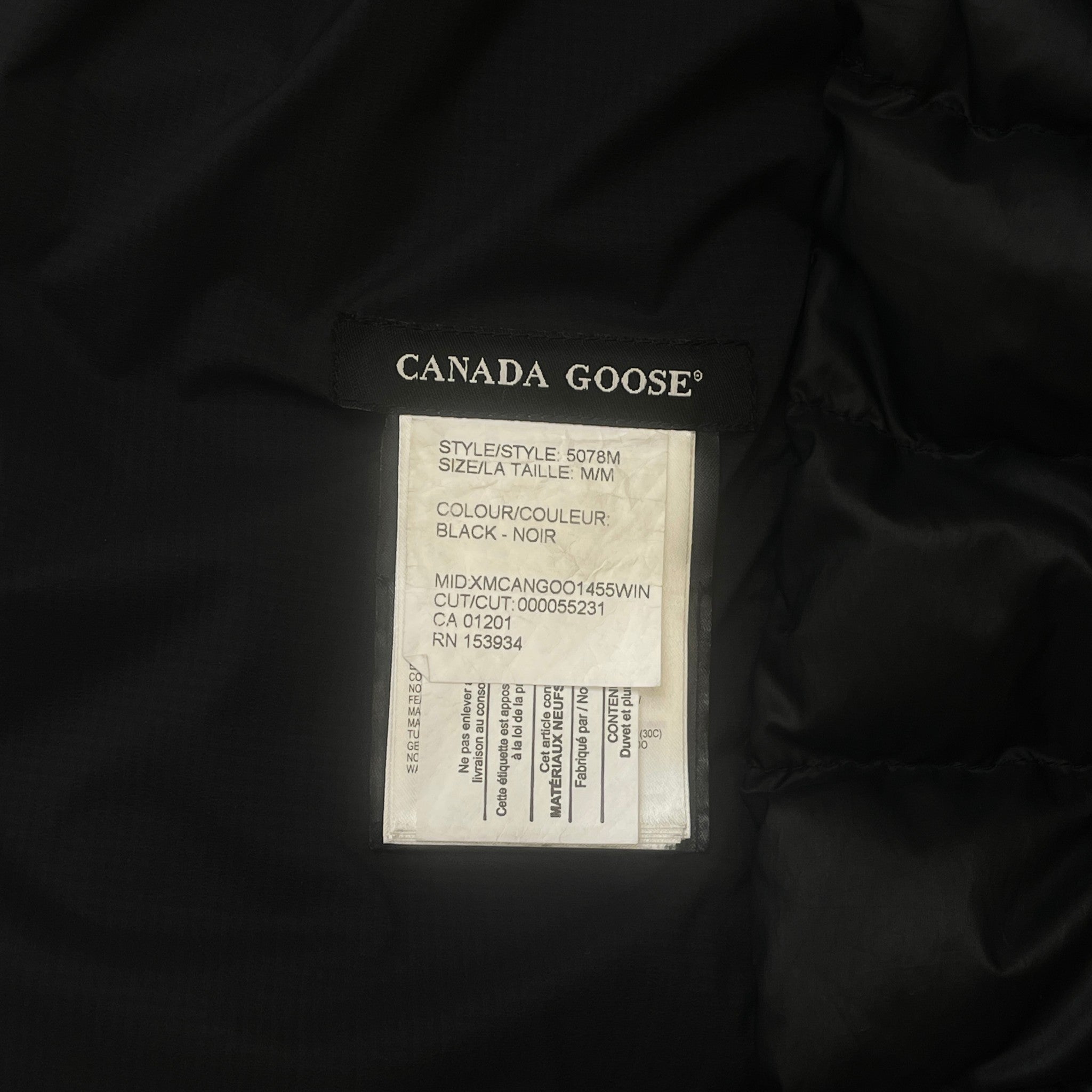 Men's Lodge Hoody Down Jacket Black Size M