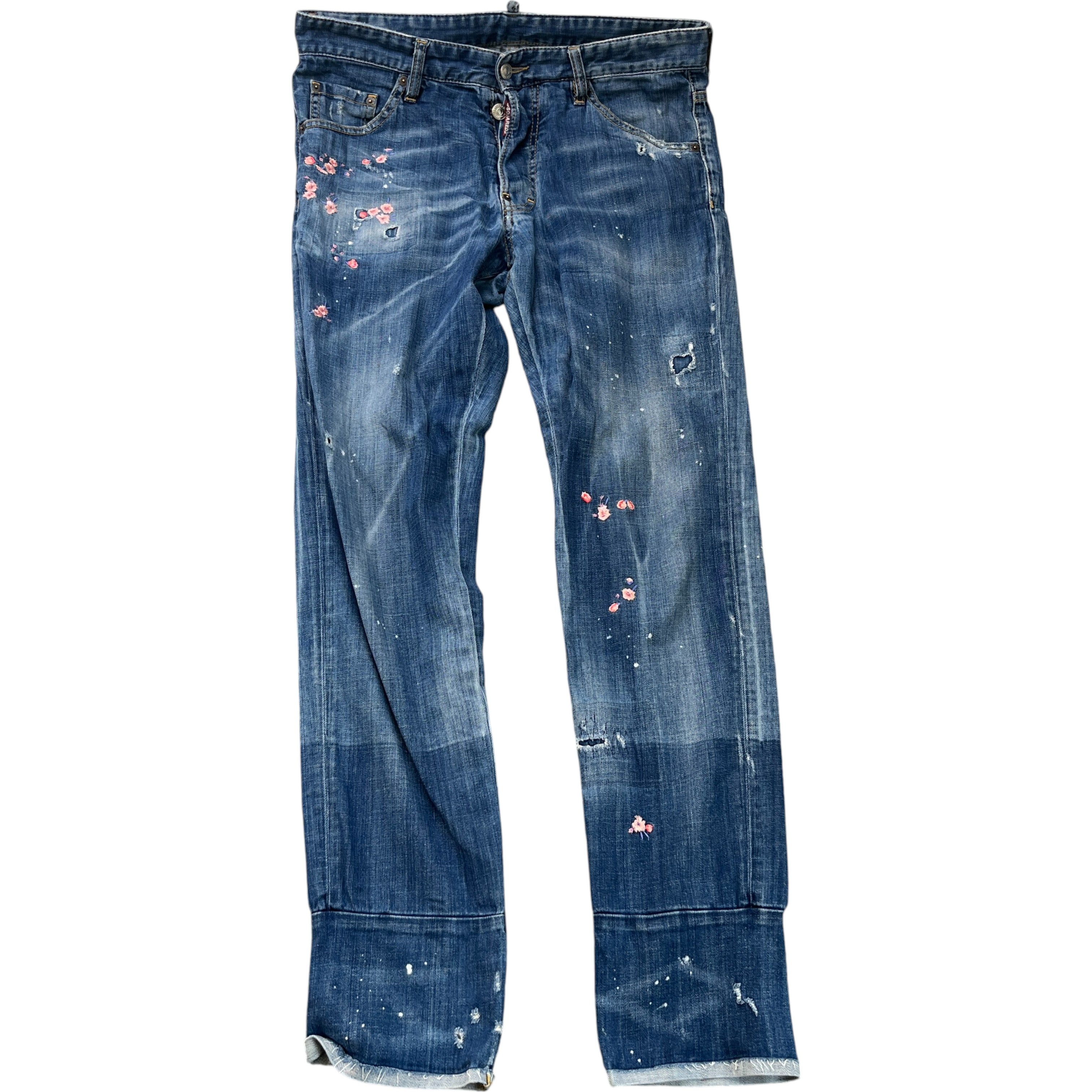 Men's Embroidered Cool Guy Jeans Blue Size IT 48 / UK 32