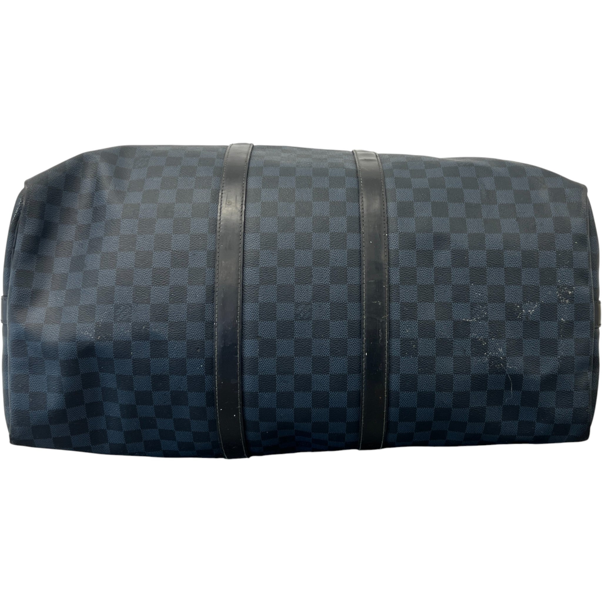 Men's Damier Colbalt Keepall 55 Bag Navy