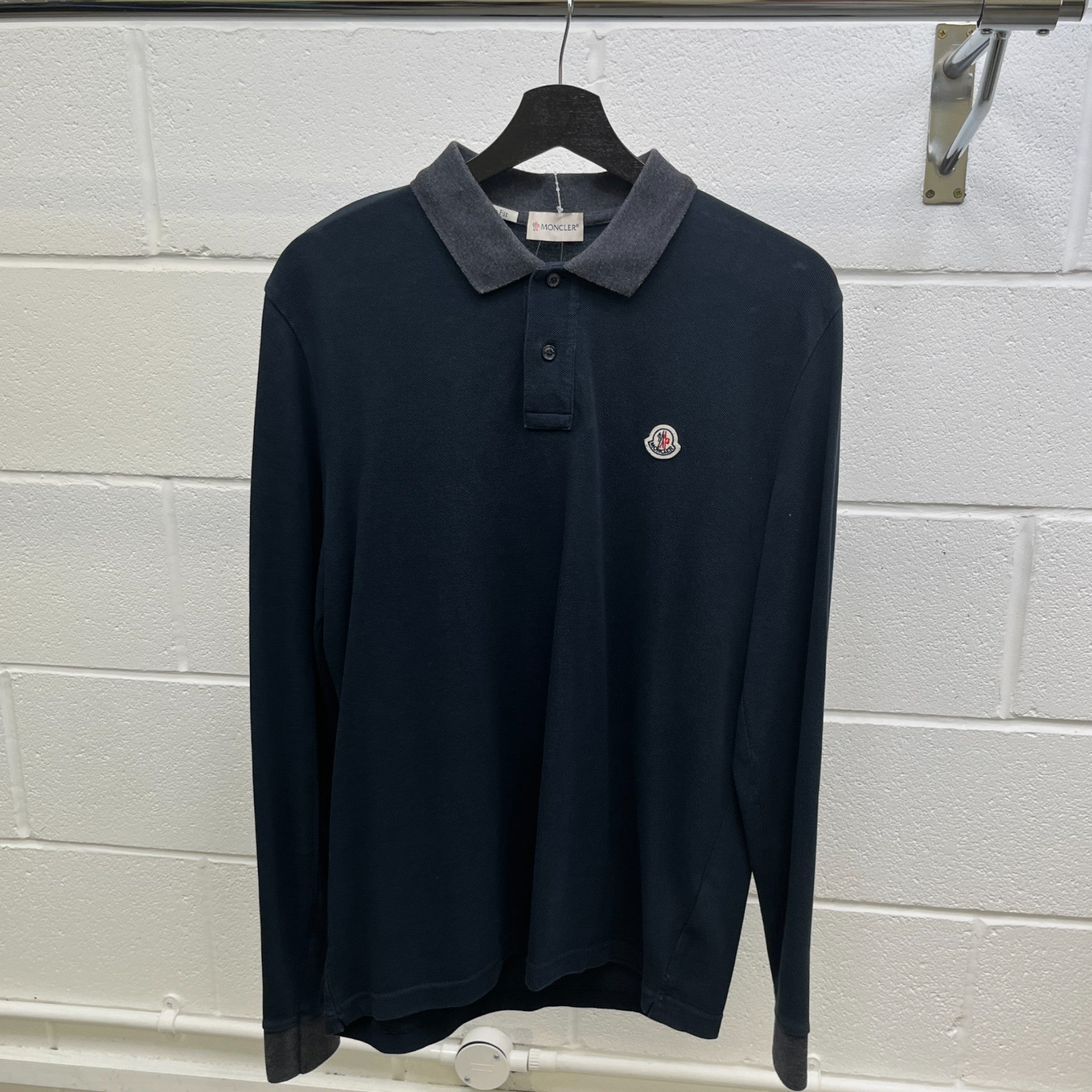 Men's Maglia Polo Shirt Navy Size L