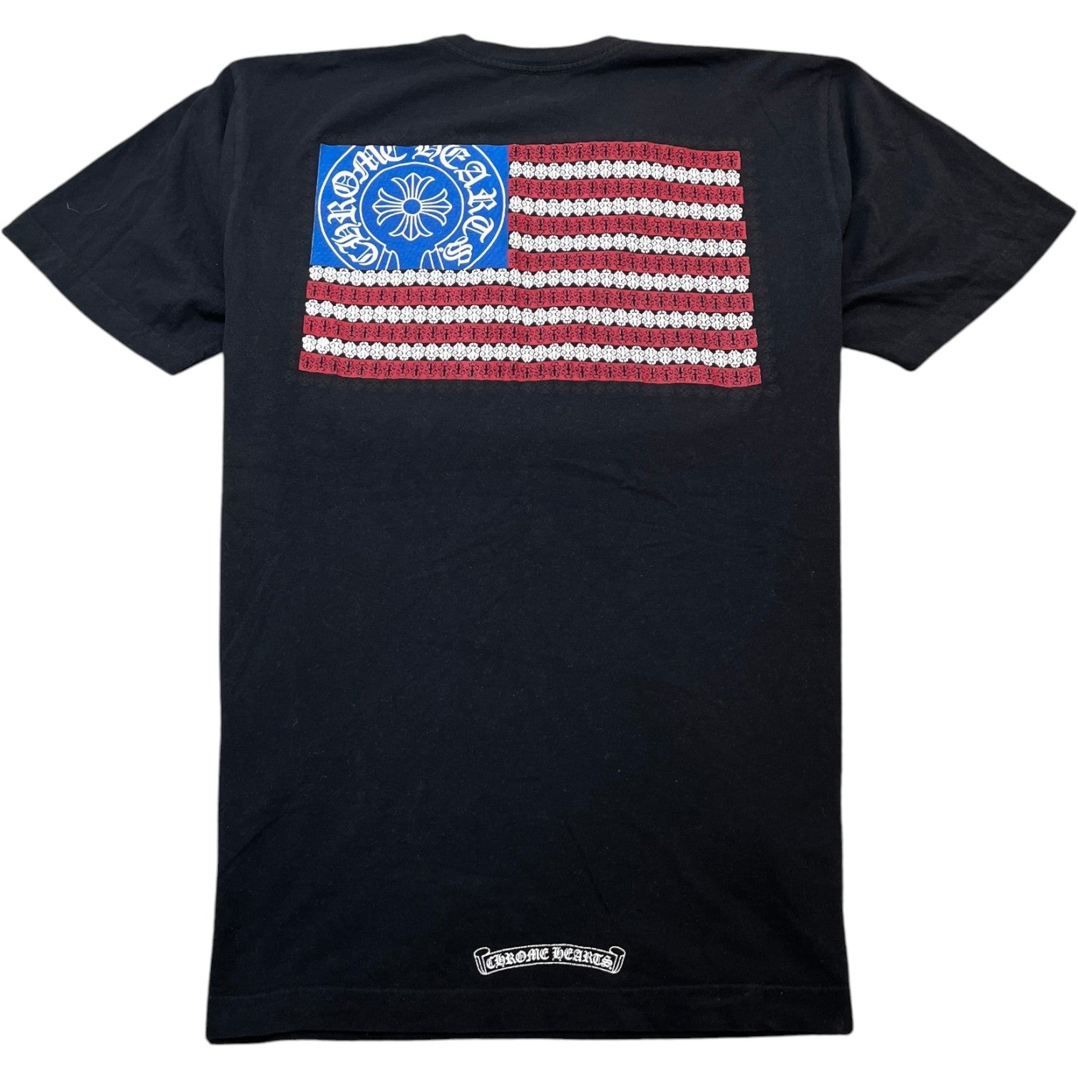 Men's American Flag T-Shirt Black Size L