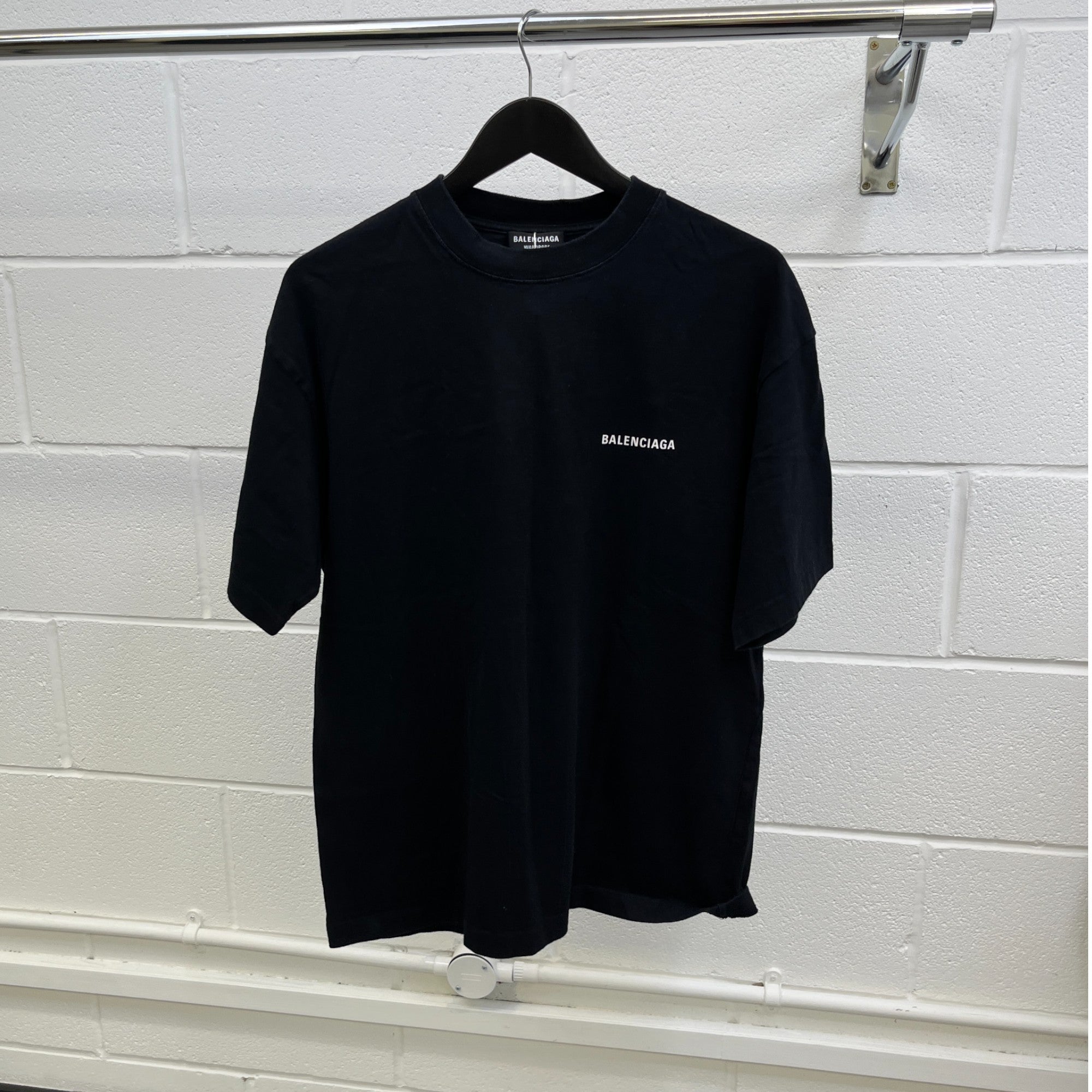 Men's Logo Print T-Shirt Black Size S