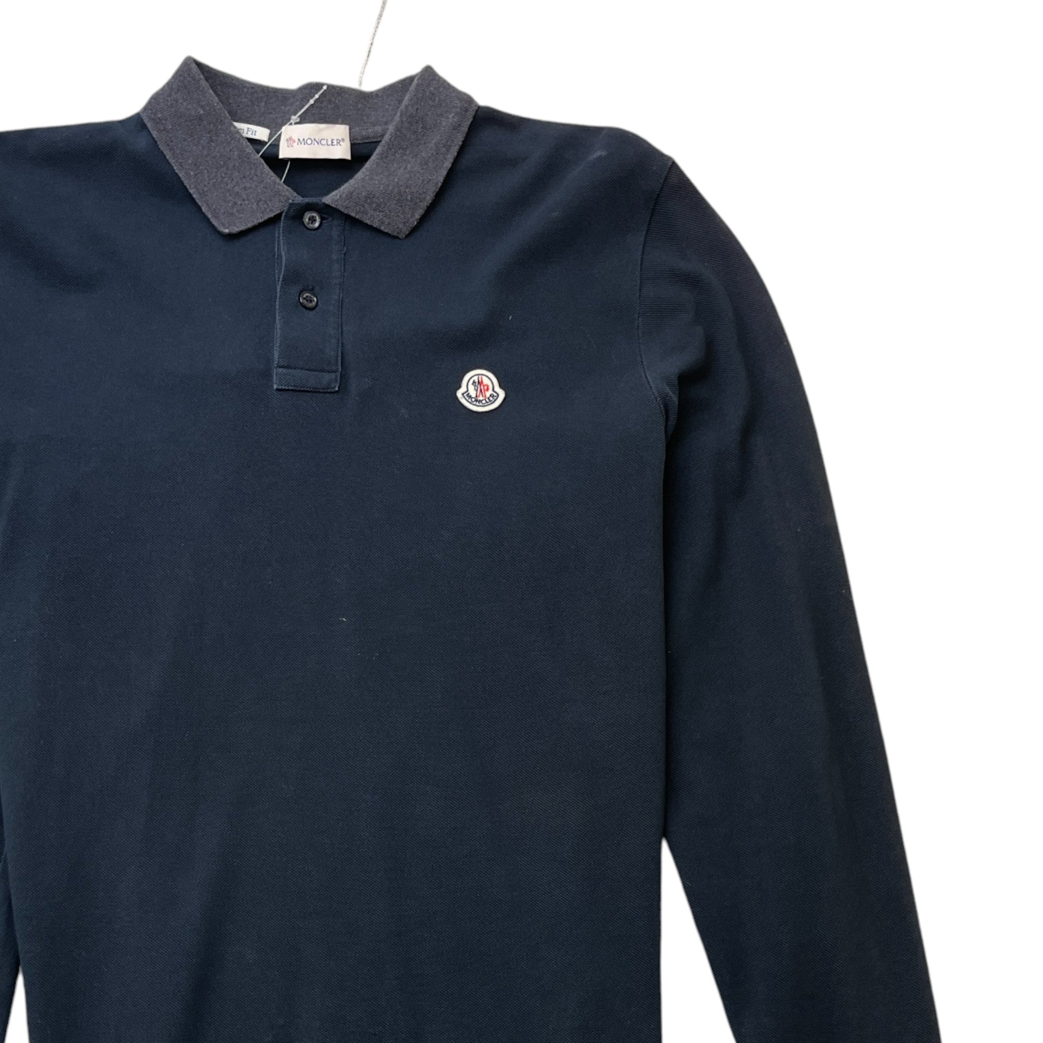Men's Maglia Polo Shirt Navy Size L