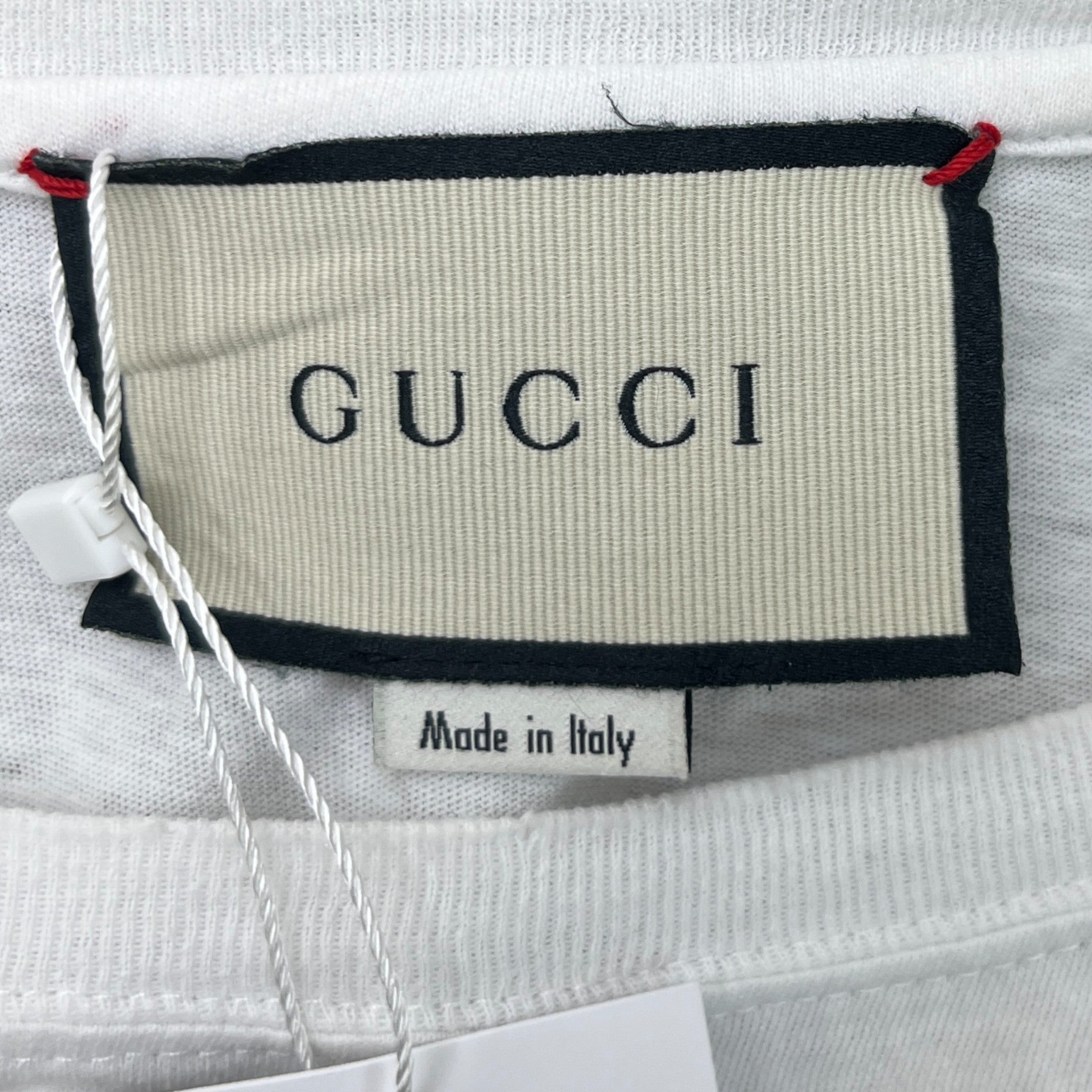 Men's Logo Print Oversized T-Shirt White Size L