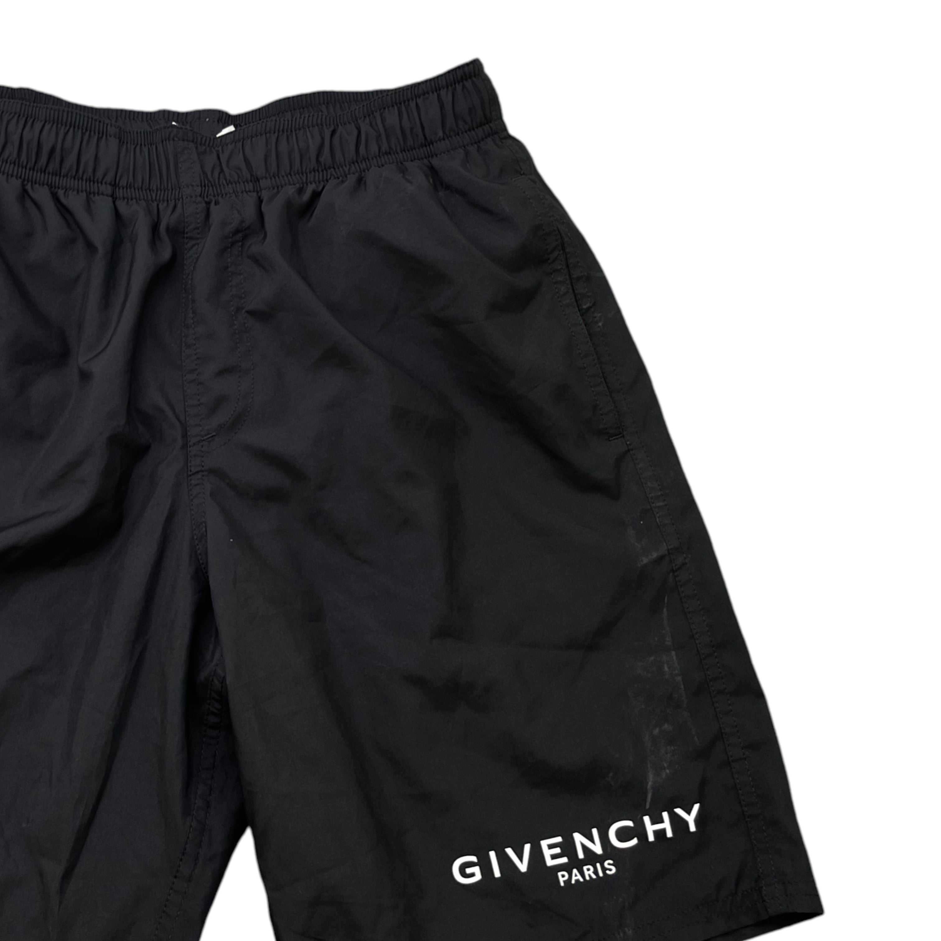 Men's Logo Print Swim Shorts Black Size S