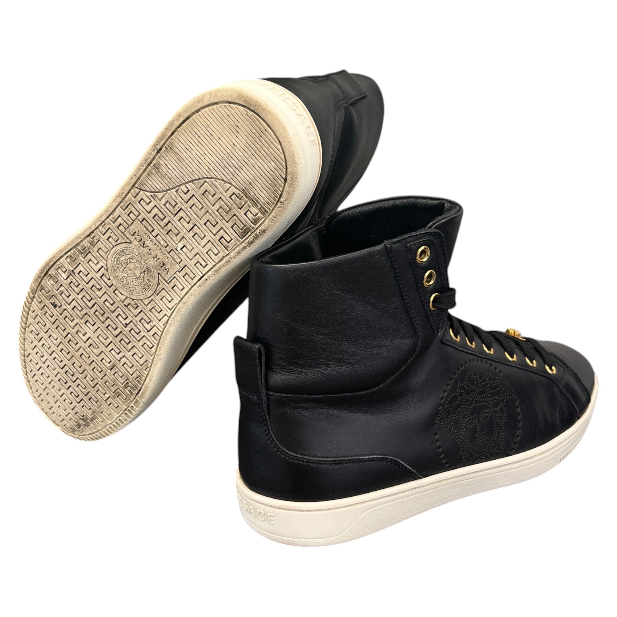 Men's Medusa Logo High Trainers Black Size EU 42 / UK 8