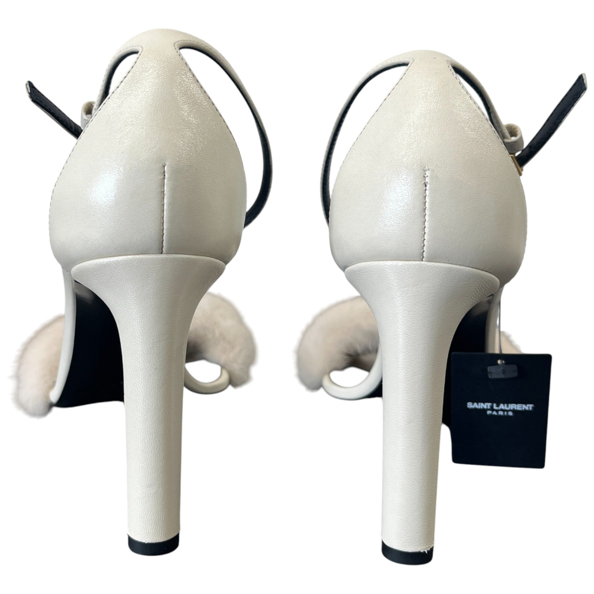 Women's Mink Fur Roy Heels Beige Size EU 39 / UK 6