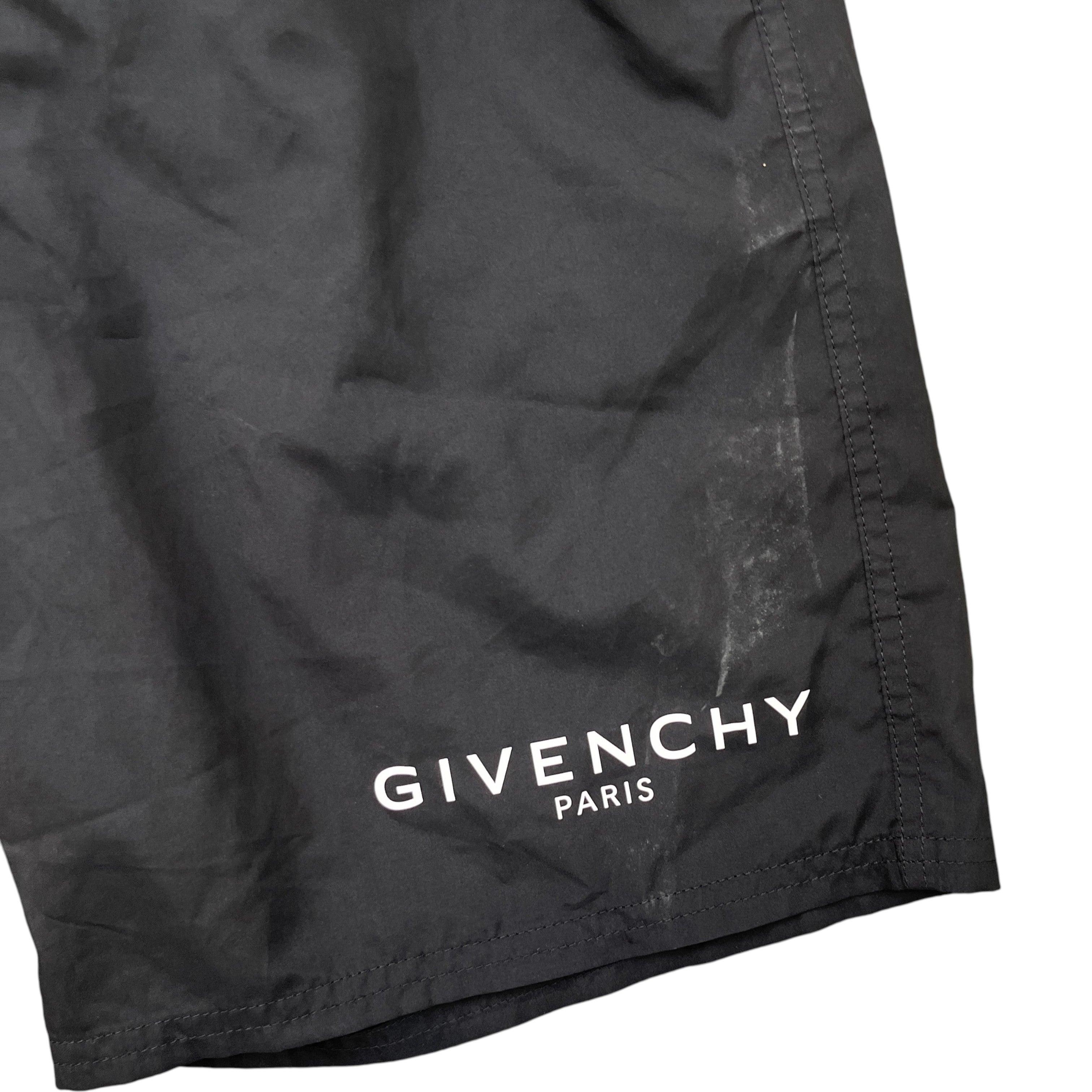 Men's Logo Print Swim Shorts Black Size S