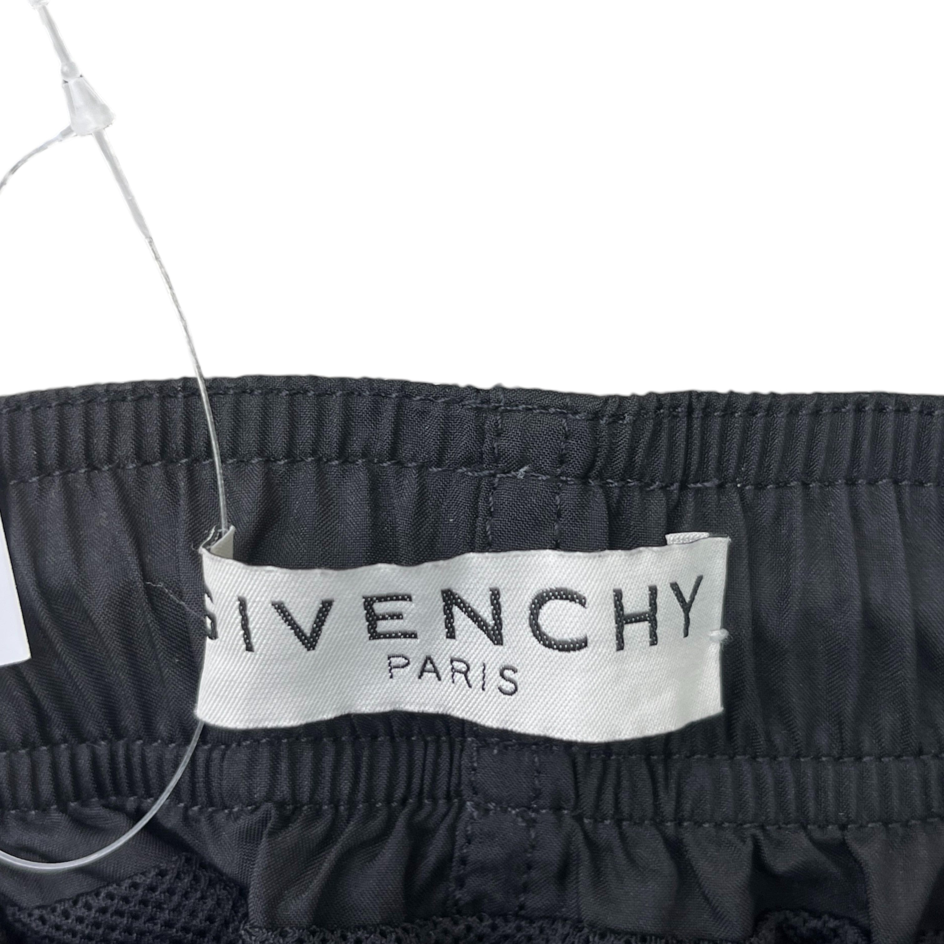 Men's Logo Print Swim Shorts Black Size S