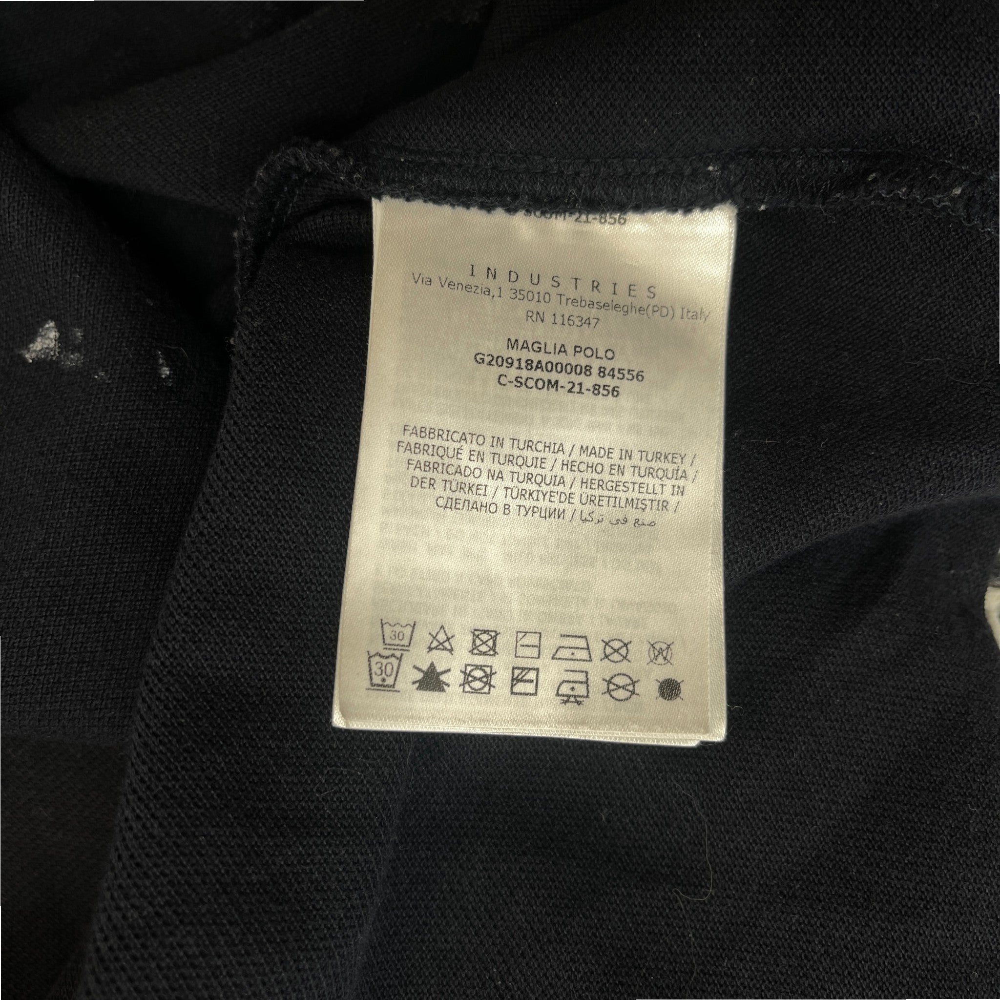 Men's Maglia Polo Shirt Navy Size L