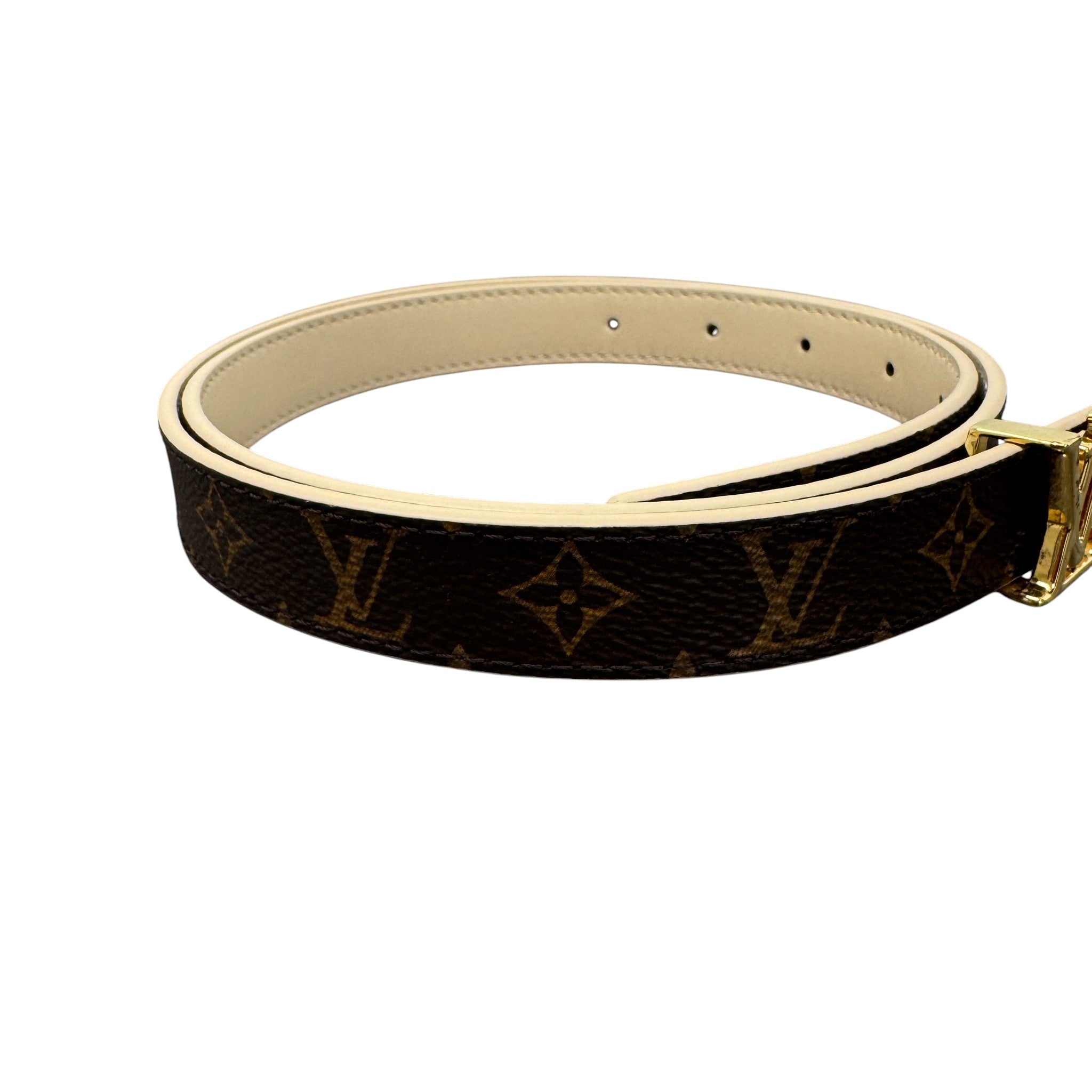 Women's Lv Iconic 20Mm Reversible Belt Cream Size 80CM / UK 8