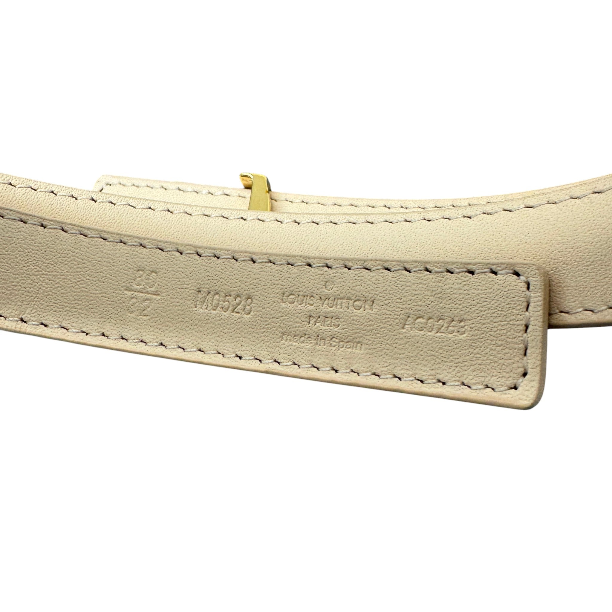 Women's Lv Iconic 20Mm Reversible Belt Cream Size 80CM / UK 8