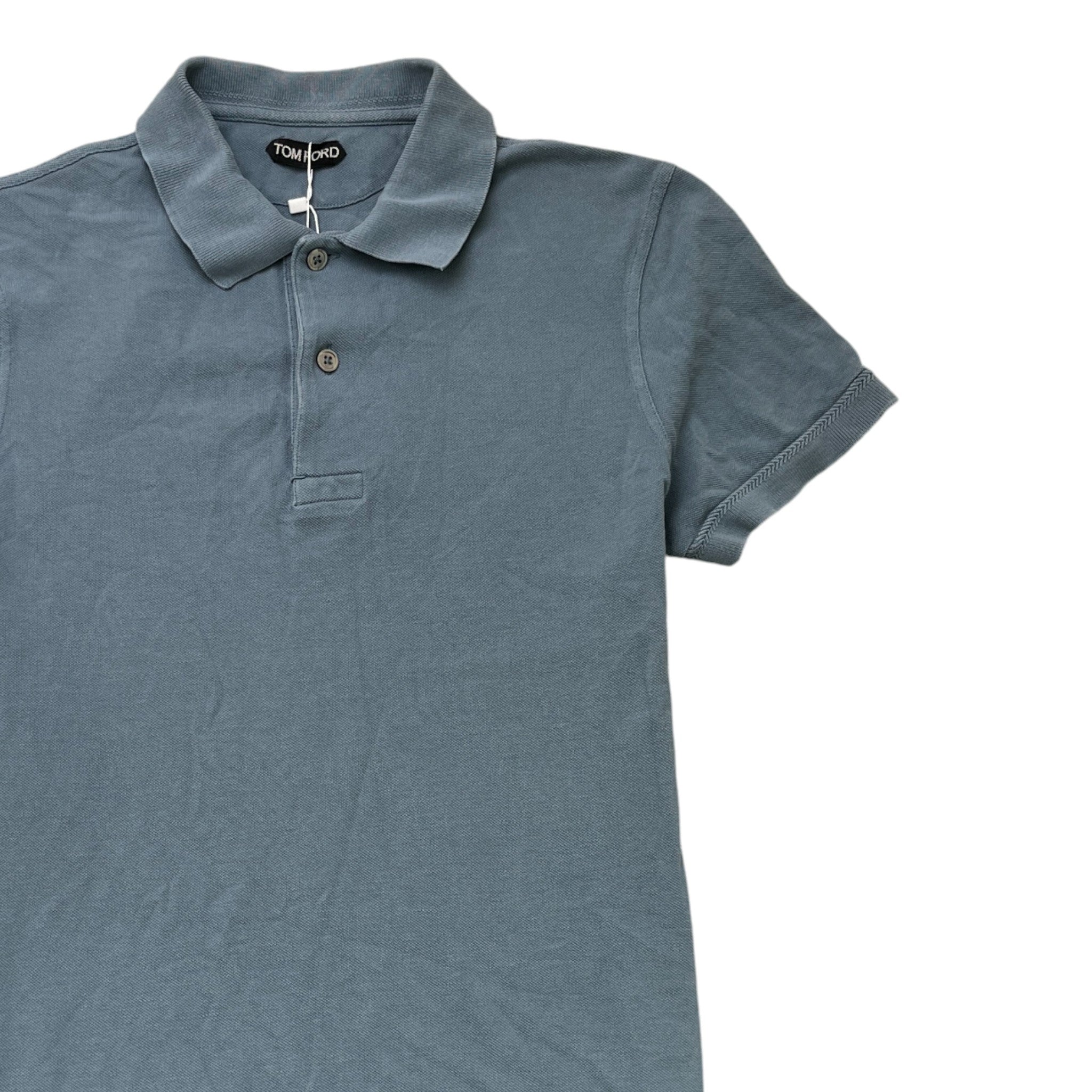 Men's Embroidered Logo Polo Shirt Blue Size IT 48 / UK M