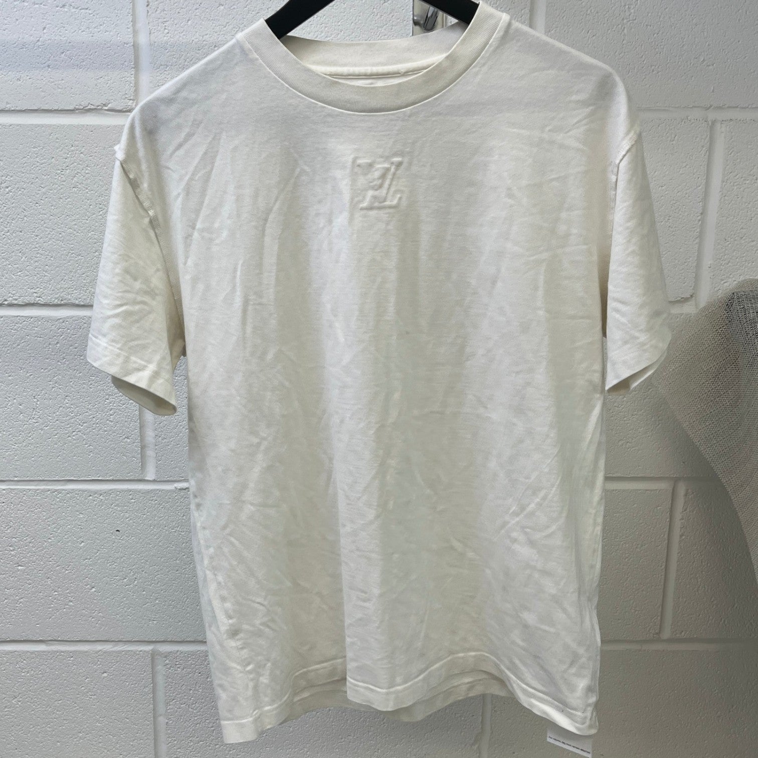 Men's Lv Logo T-Shirt White Size S
