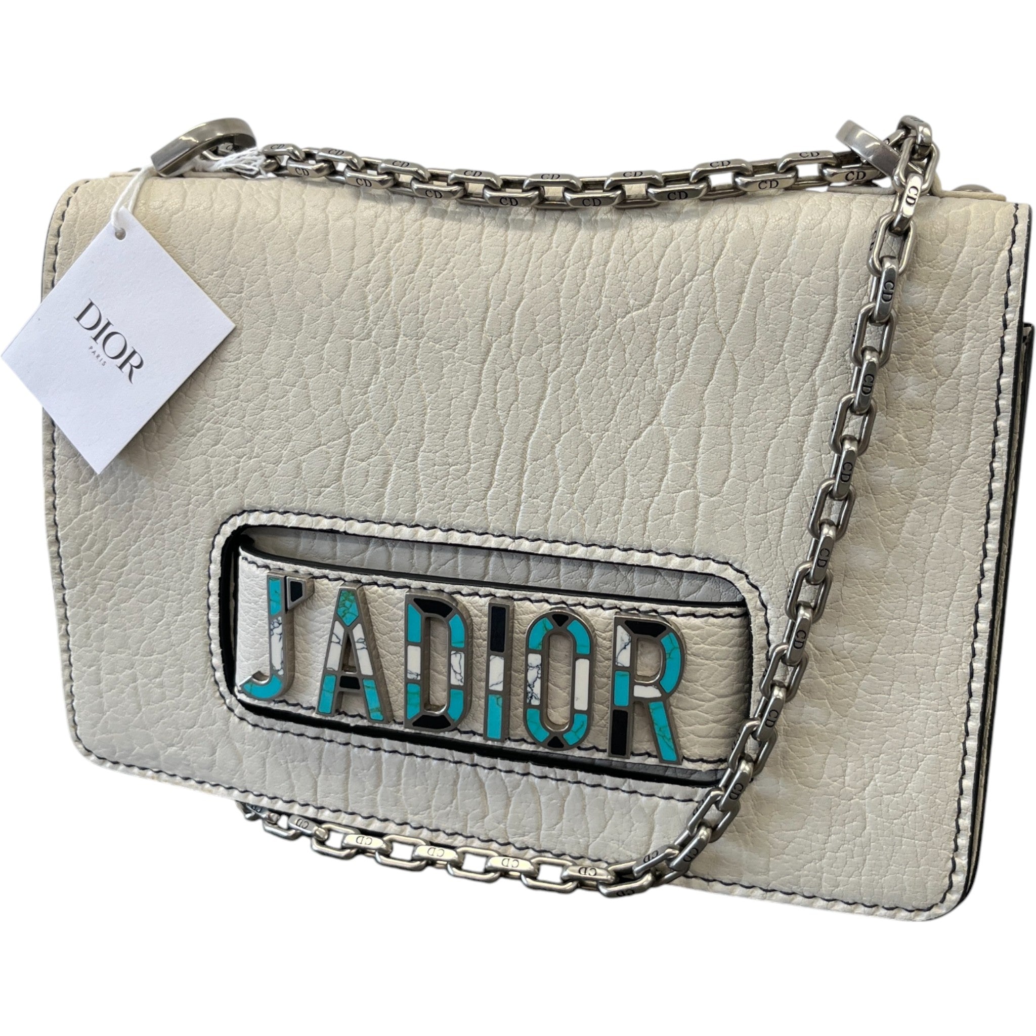 Women's J'Adior Chain Flap Handbag White