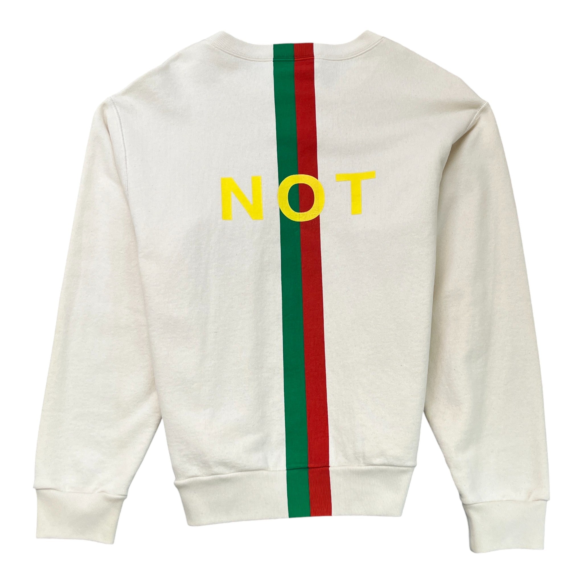 Men's Fake/Not Web Print Sweatshirt Beige Size M