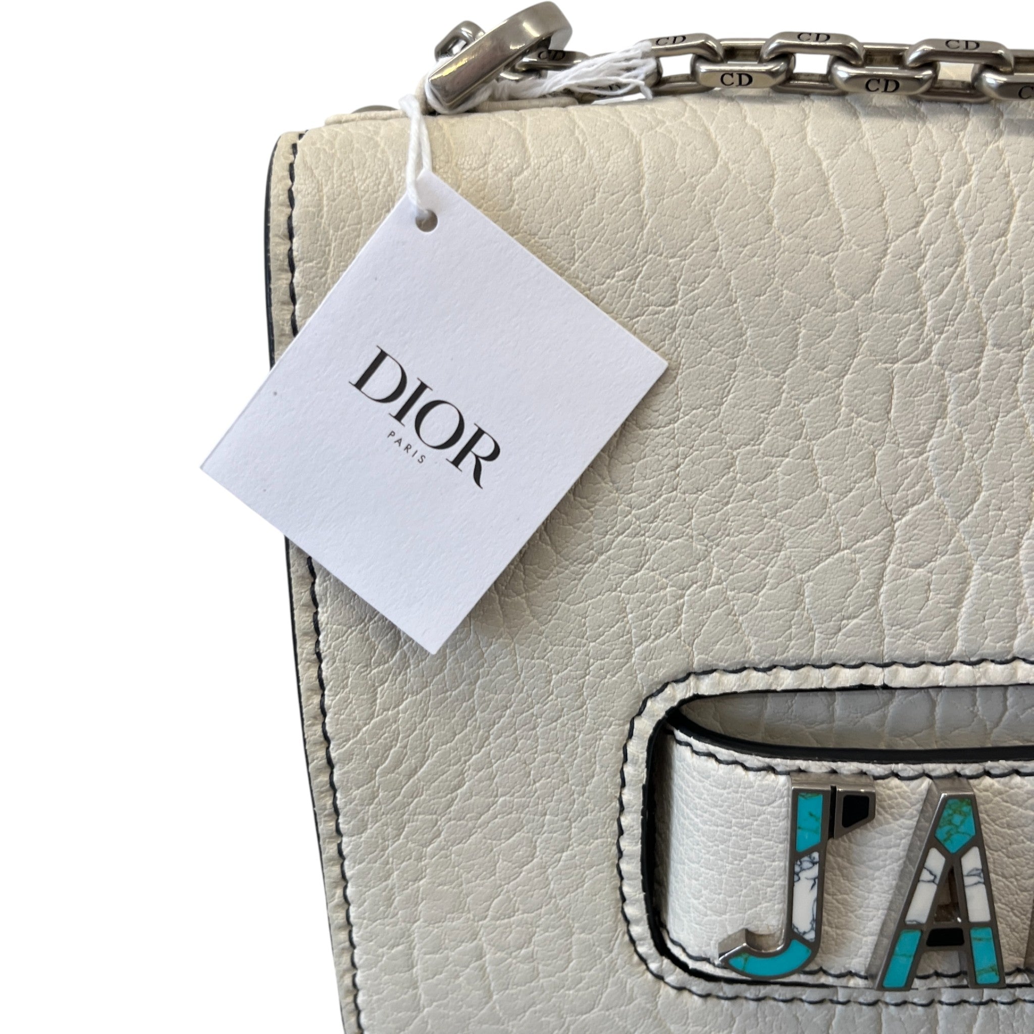 Women's J'Adior Chain Flap Handbag White