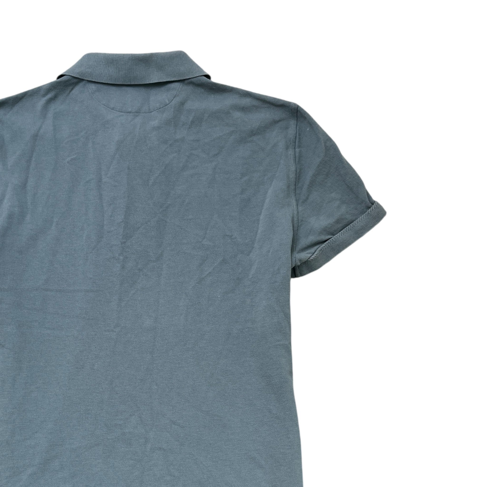 Men's Embroidered Logo Polo Shirt Blue Size IT 48 / UK M