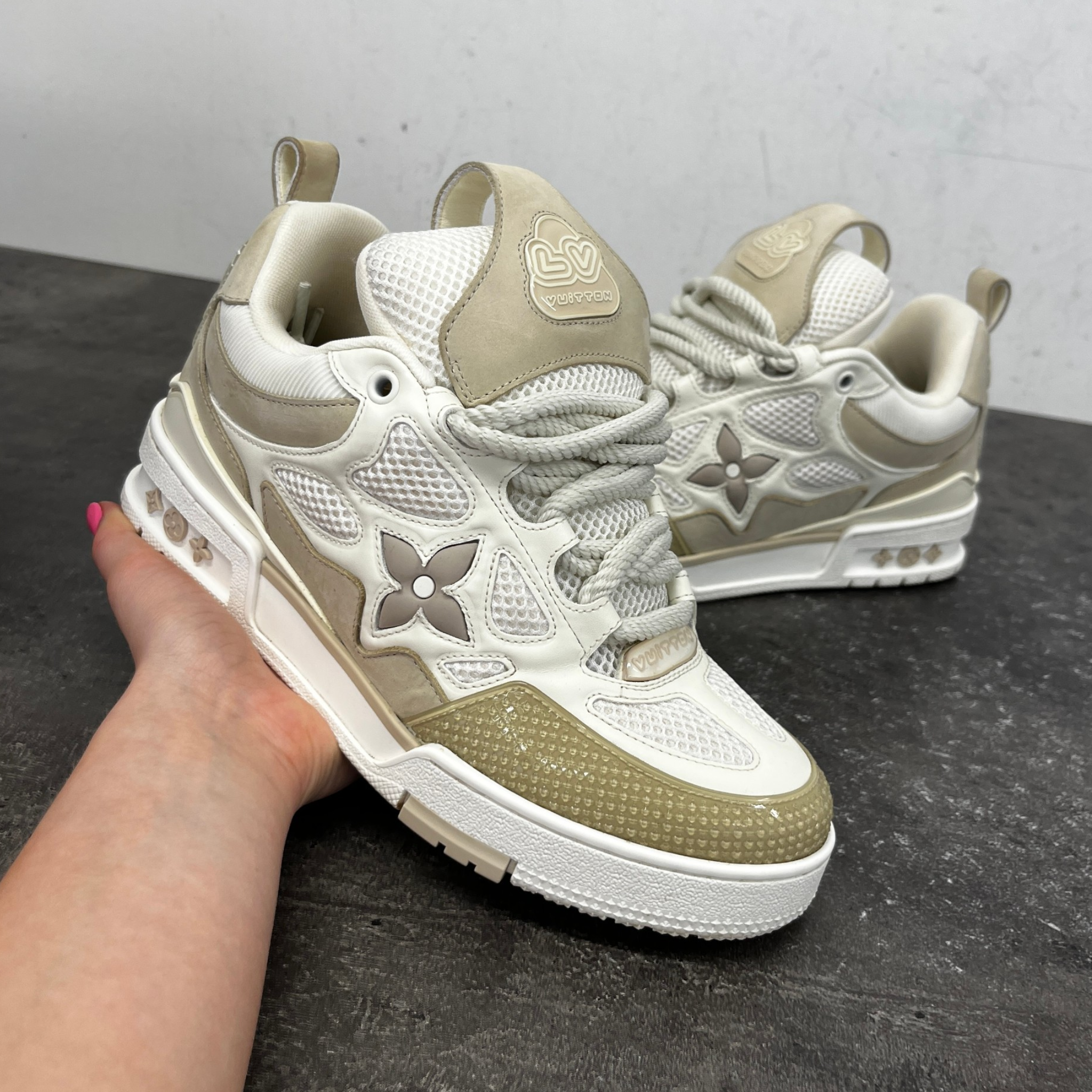Women's Lv Skate Low Trainers Beige Size EU 37 / UK 4