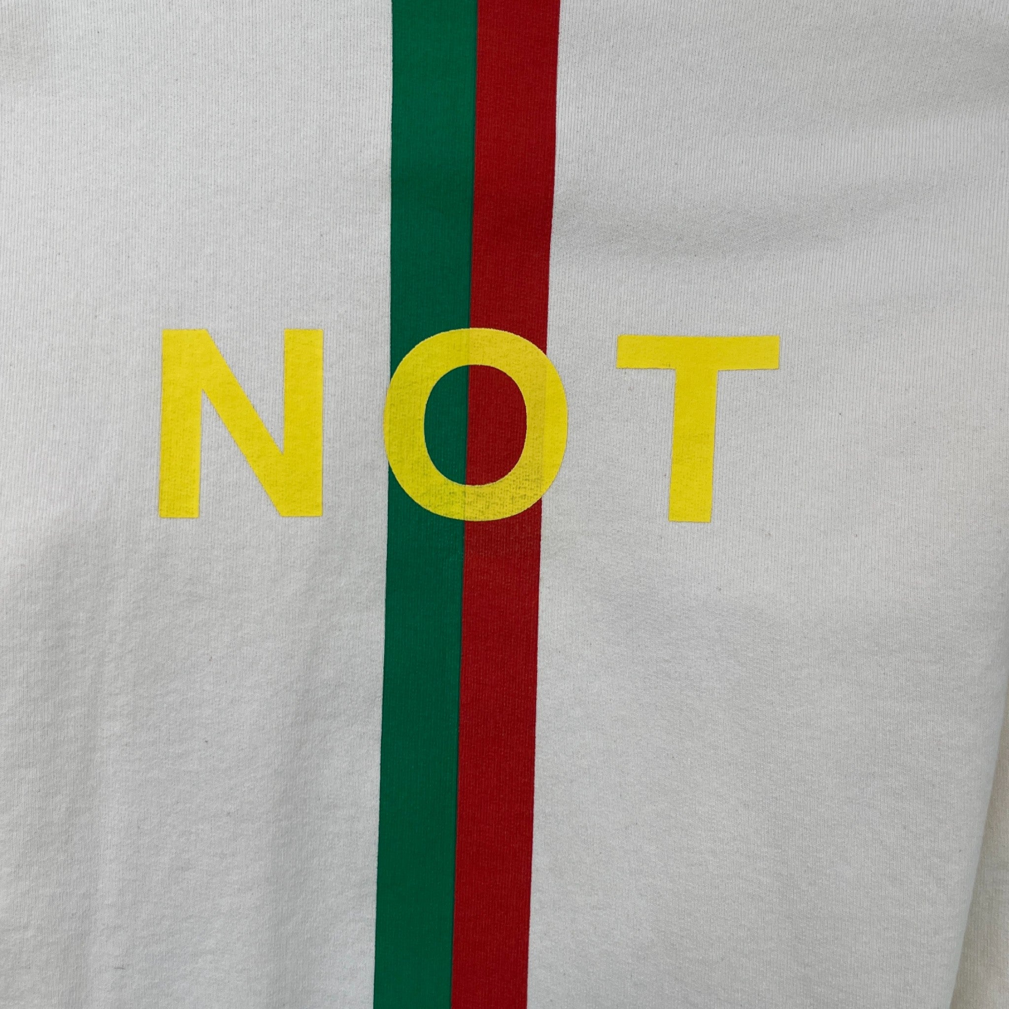 Men's Fake/Not Web Print Sweatshirt Beige Size M