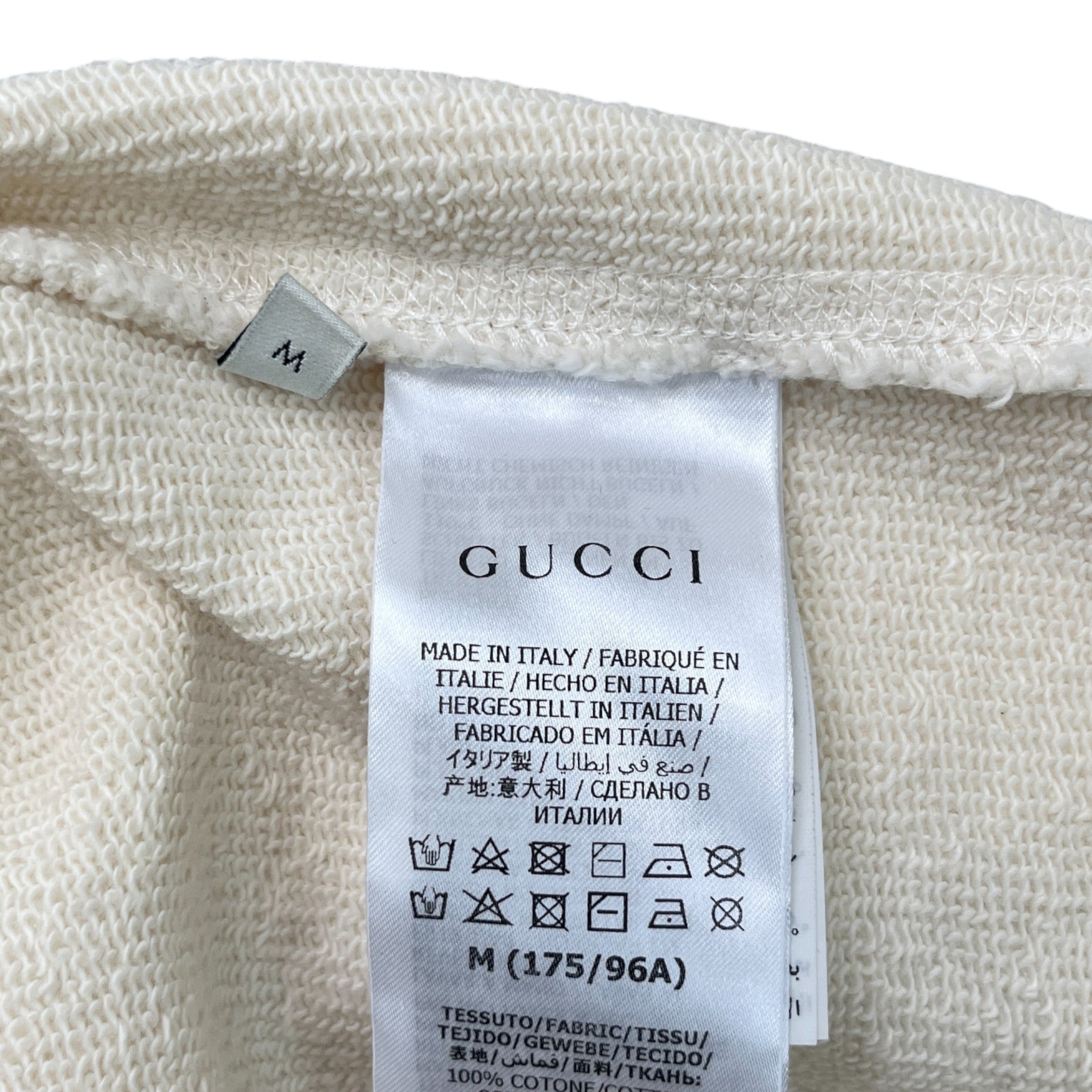 Men's Fake/Not Web Print Sweatshirt Beige Size M