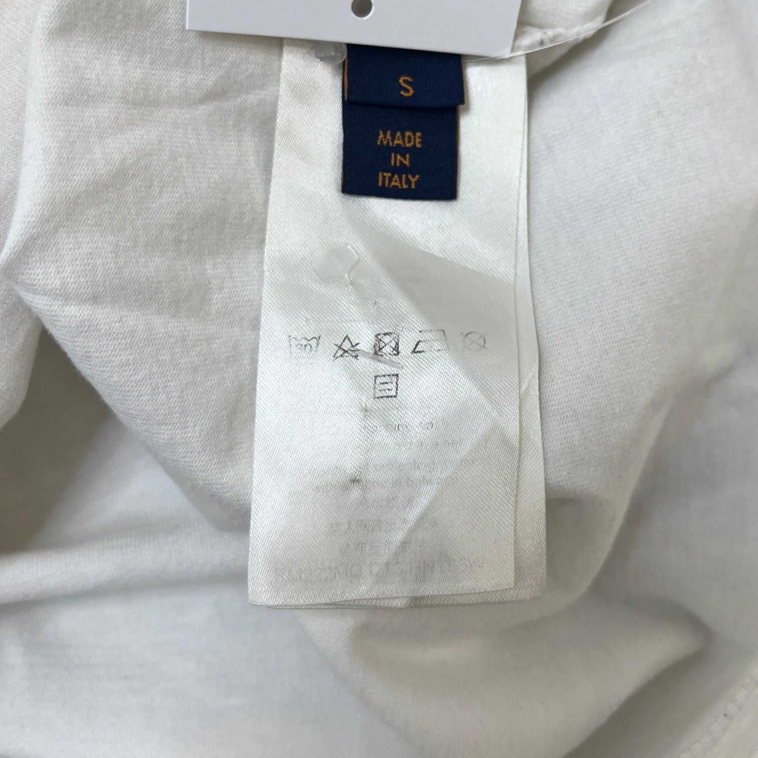 Men's Lv Logo T-Shirt White Size S