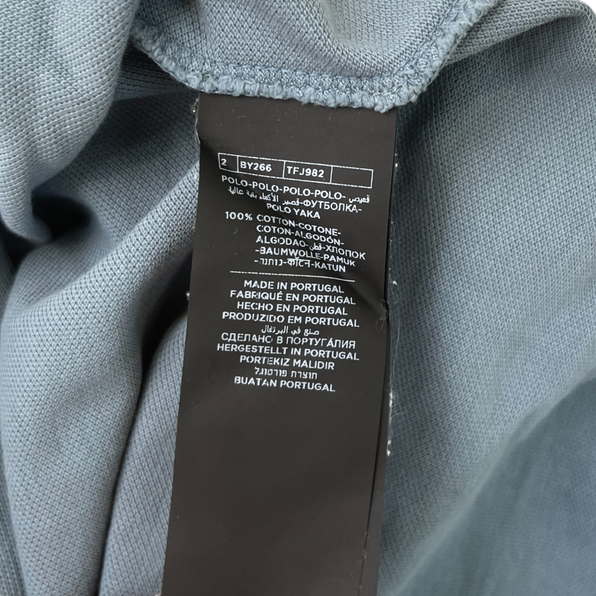 Men's Embroidered Logo Polo Shirt Blue Size IT 48 / UK M