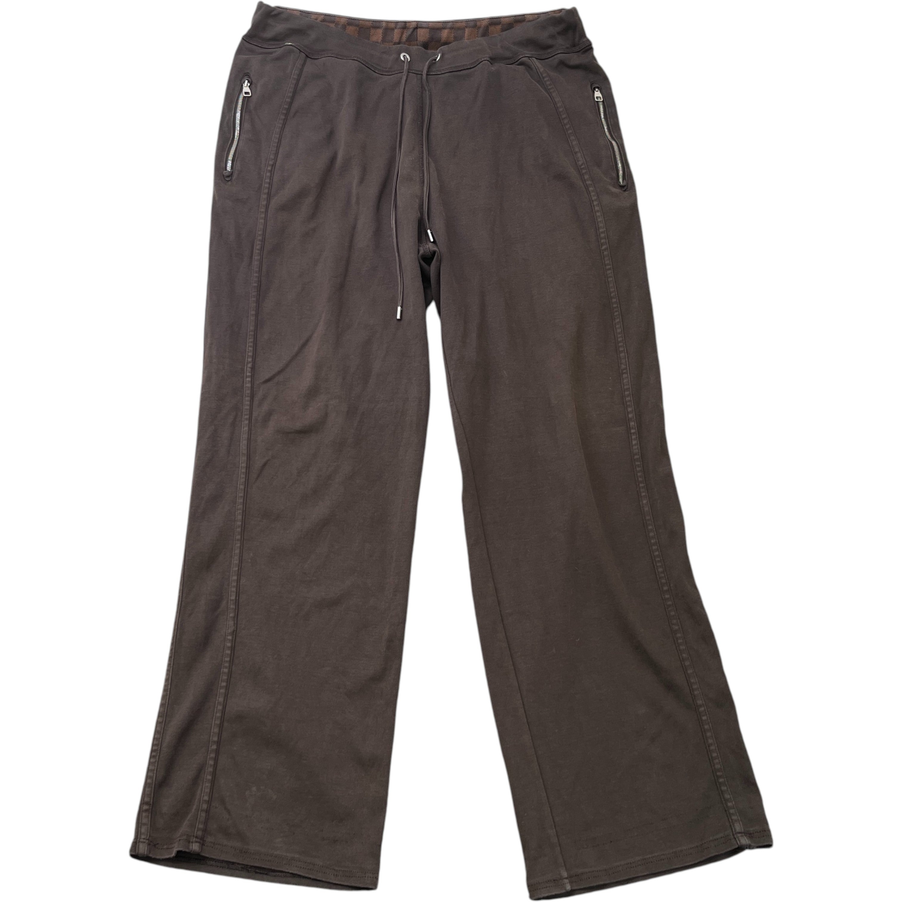 Men's Damier Ebene Lv Embossed Joggers Brown Size XL