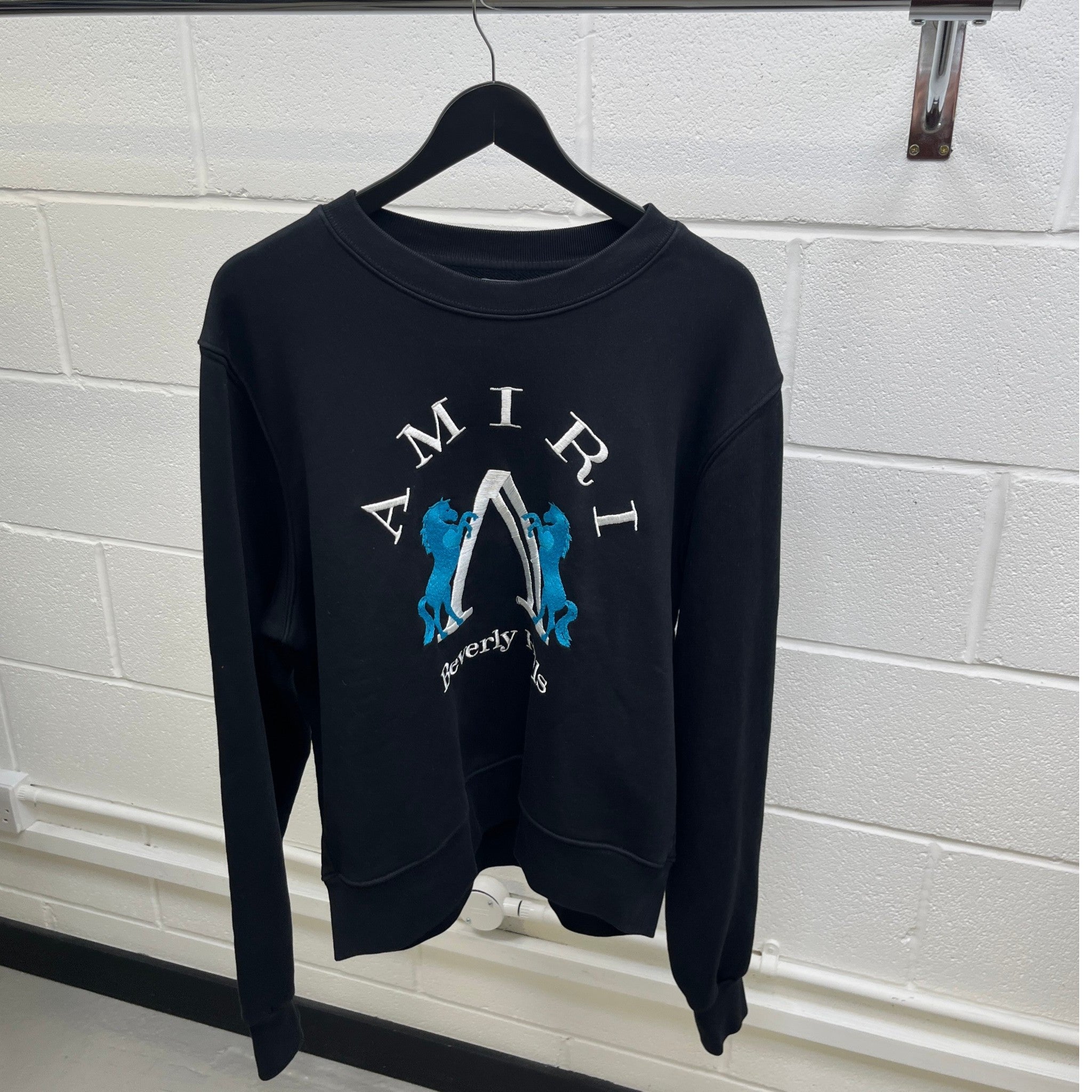 Men's Beverly Hills Crewneck Sweatshirt Black Size M