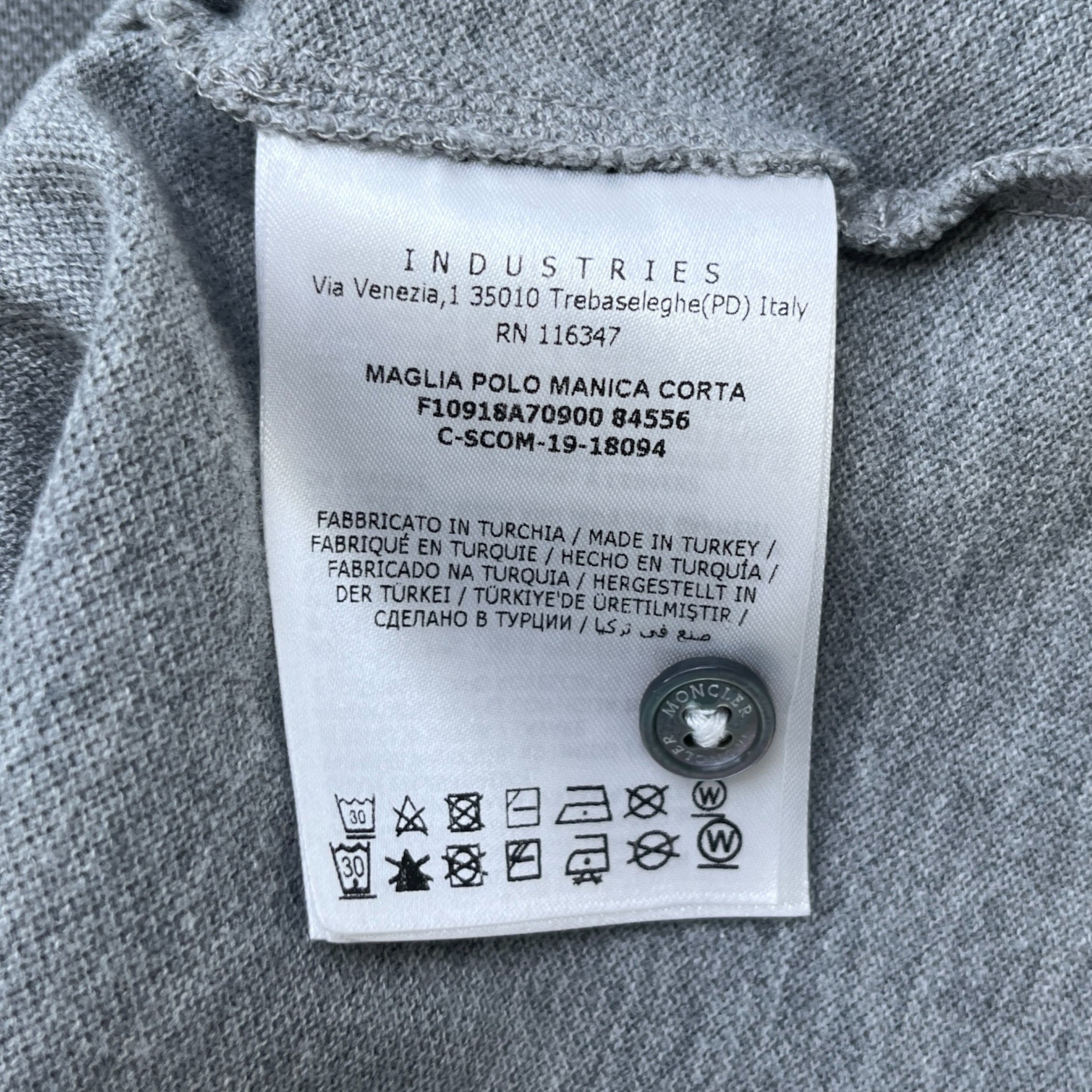 Men's Maglia Polo Shirt Grey Size M