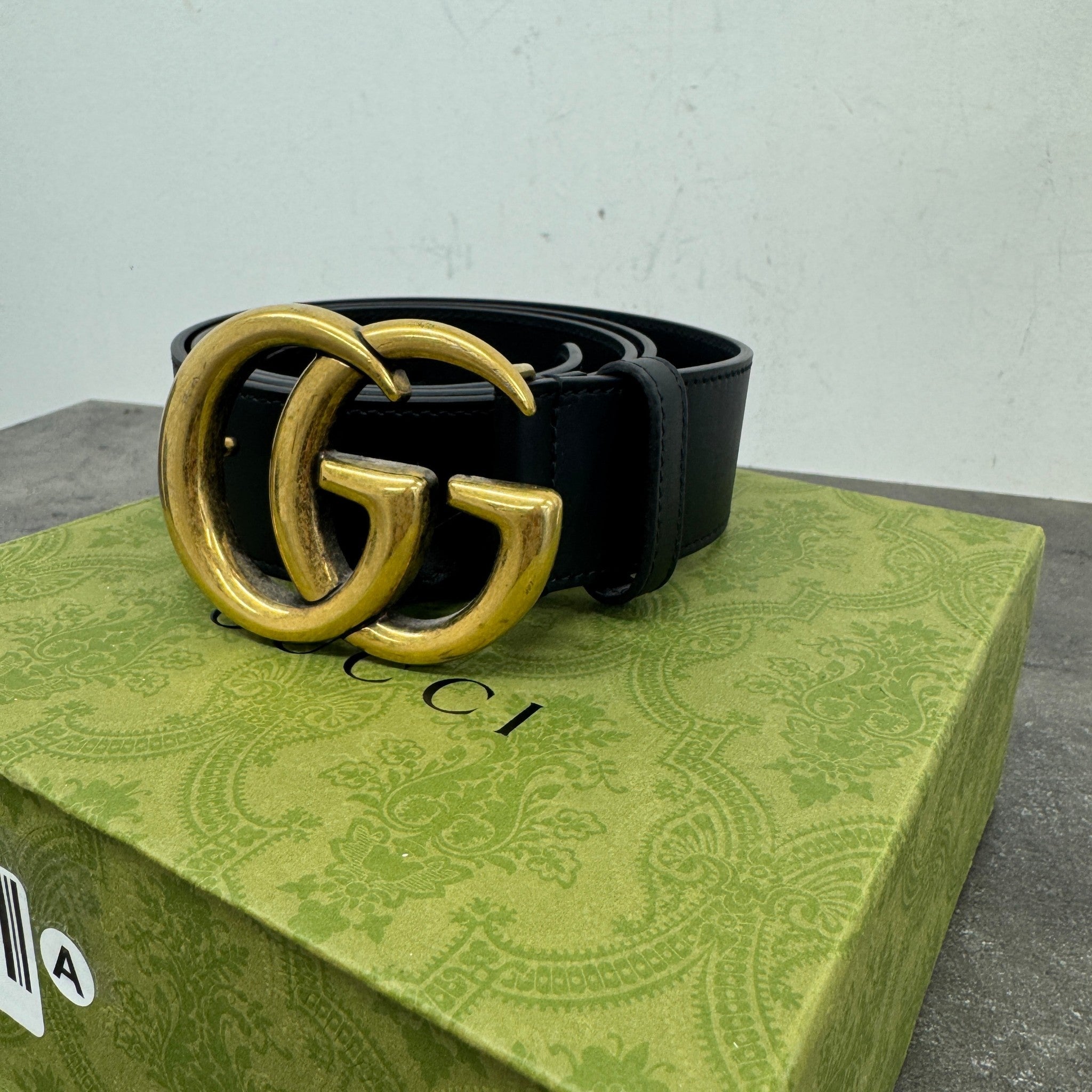 Women's Gg Marmont Belt Black Size 95cm / UK 14