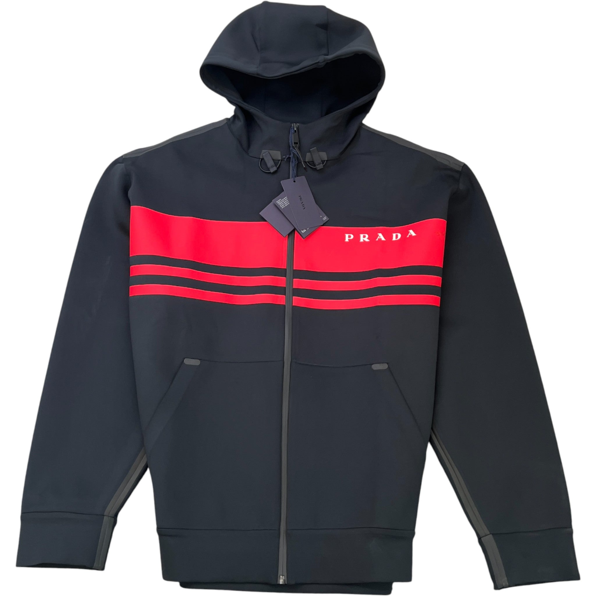 Men's Logo Print Track Jacket Black Size M