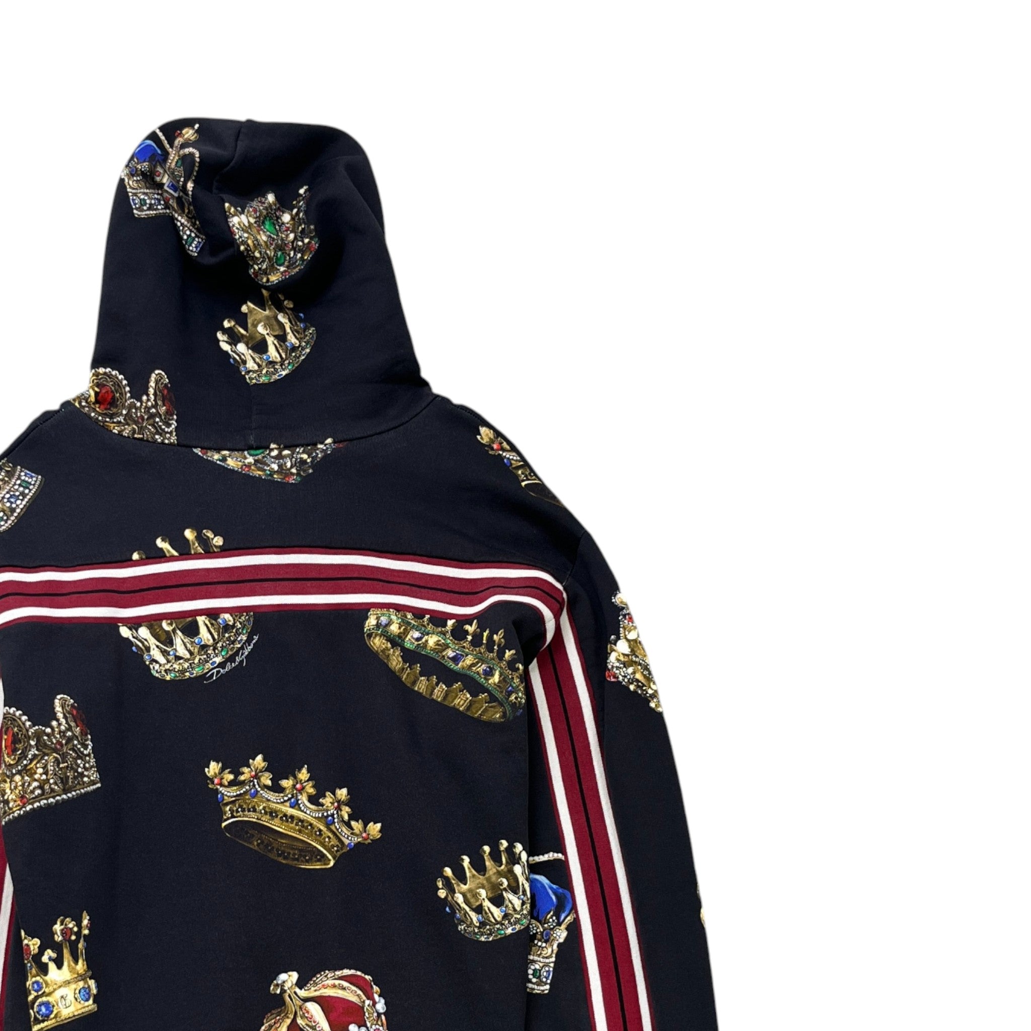 Men's King Crown Hoodie Black Size IT 50 / UK L