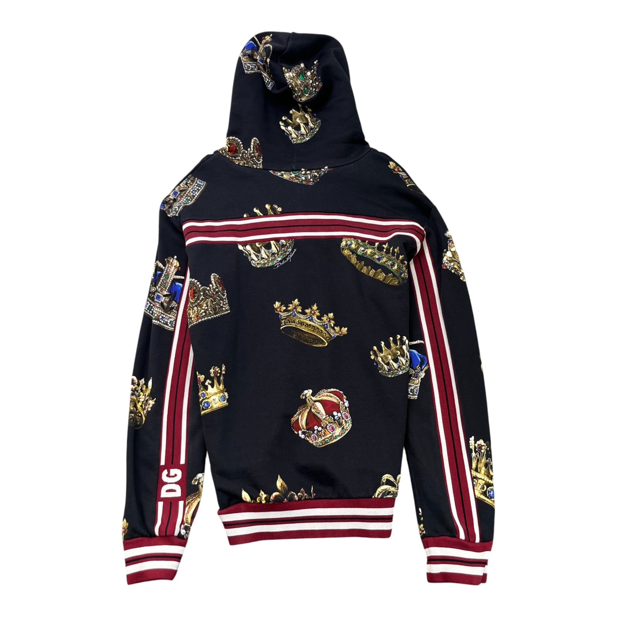 Men's King Crown Hoodie Black Size IT 50 / UK L