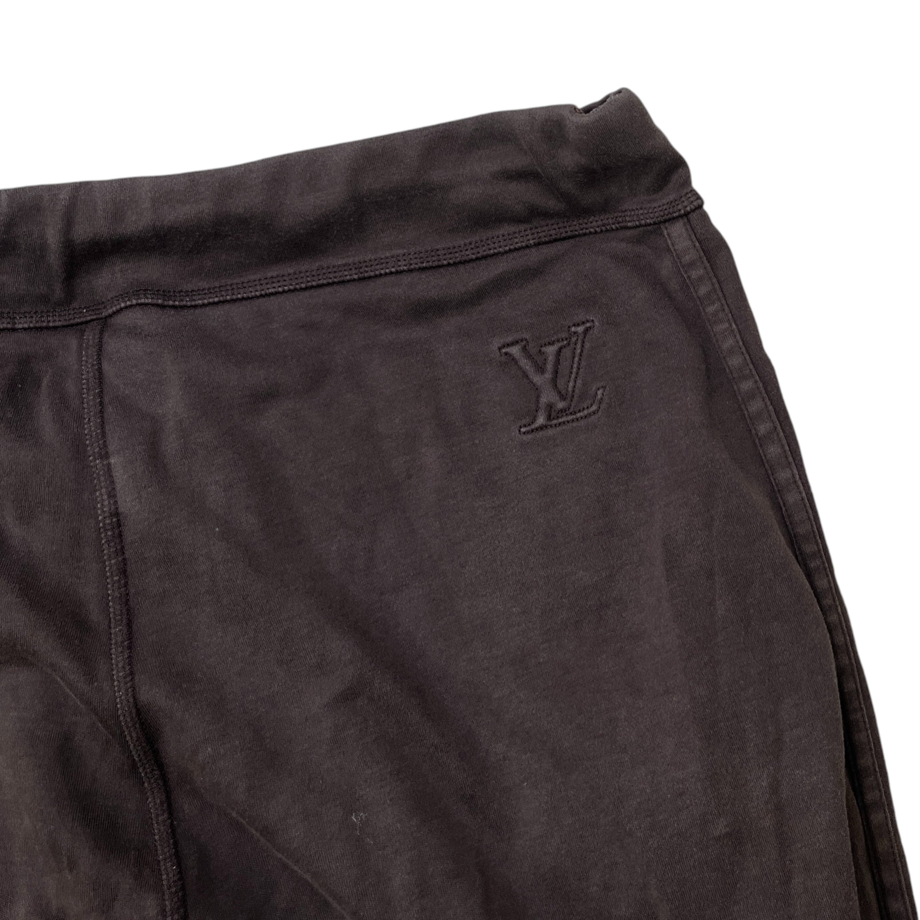 Men's Damier Ebene Lv Embossed Joggers Brown Size XL