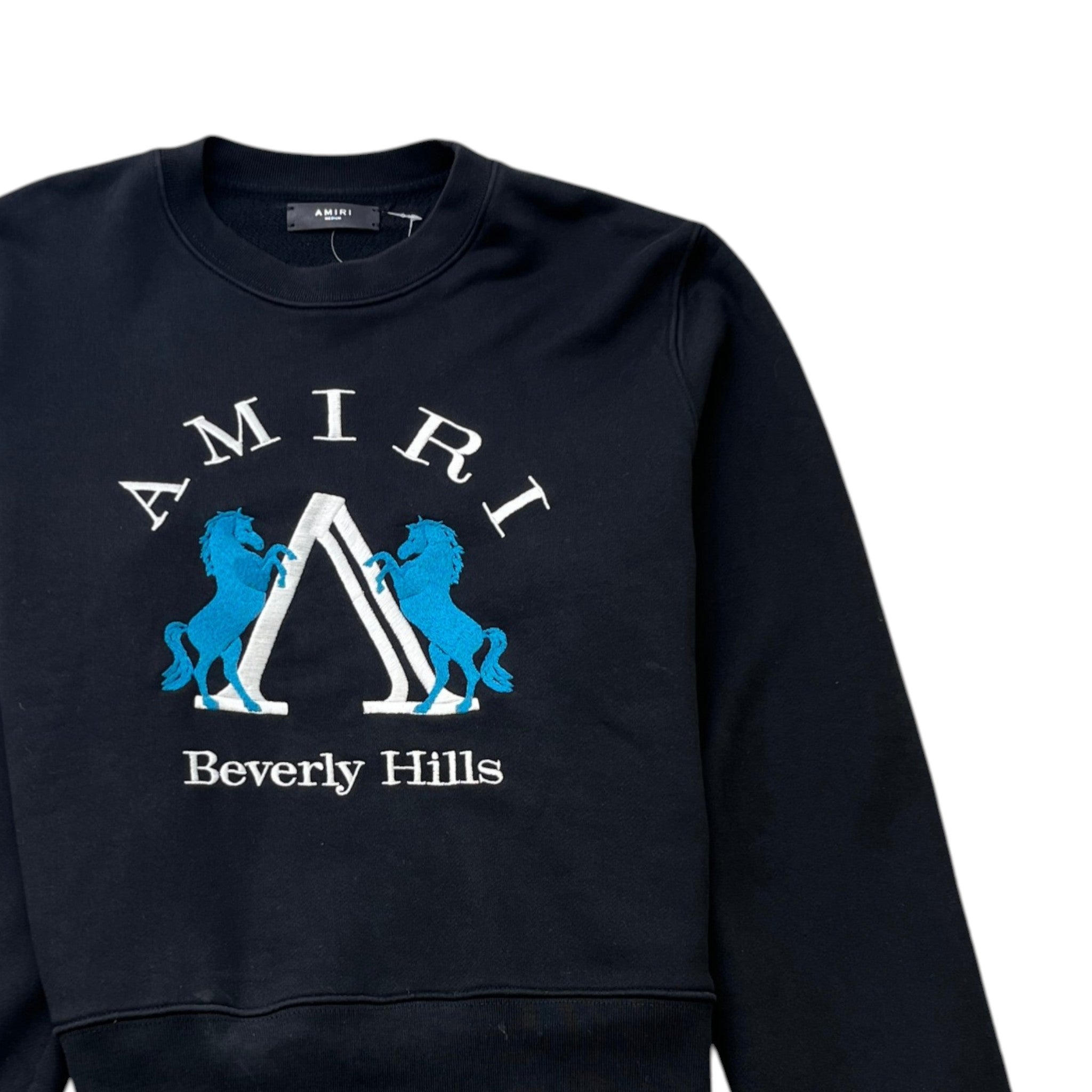 Men's Beverly Hills Crewneck Sweatshirt Black Size M