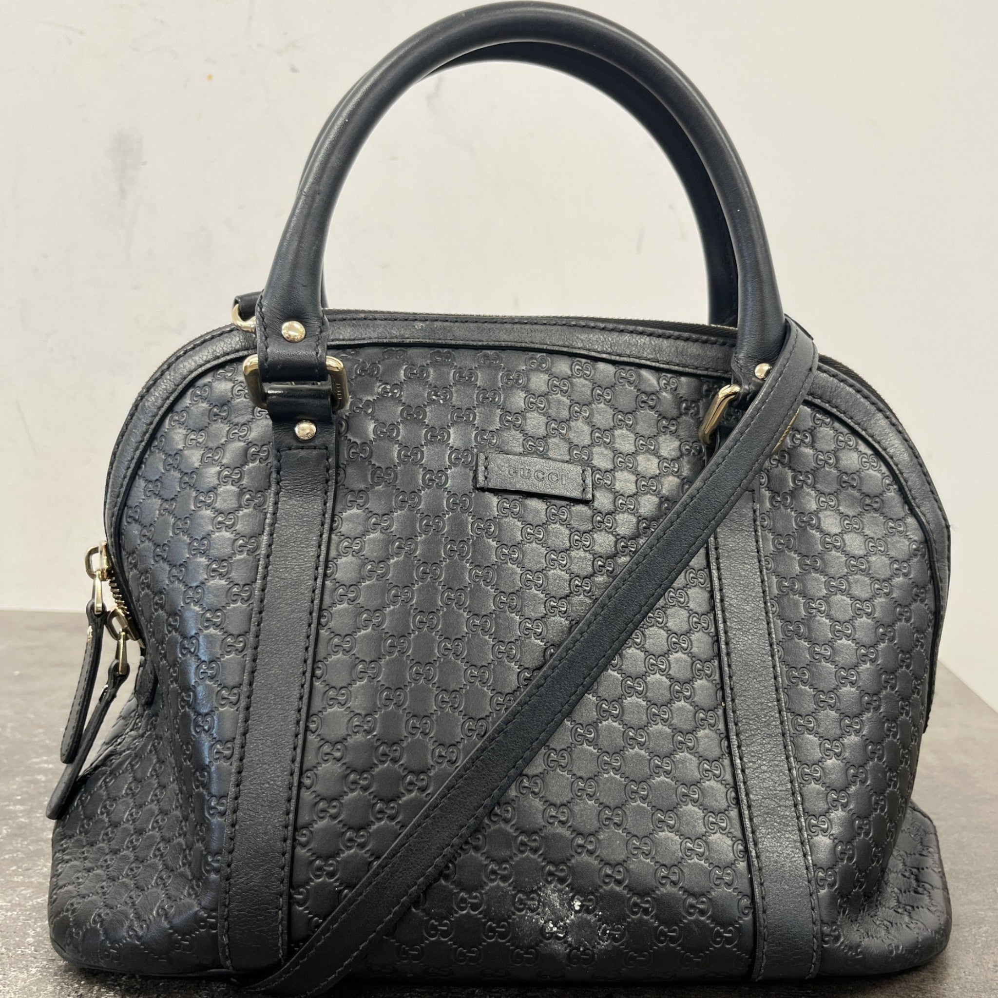 Women's Microguccissima Dome Handbag Black