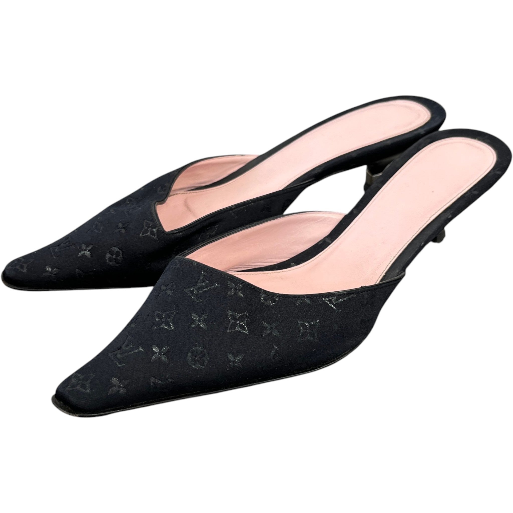 Women's Monogram Classic Pointed Mules Black Size EU 39 / UK 6