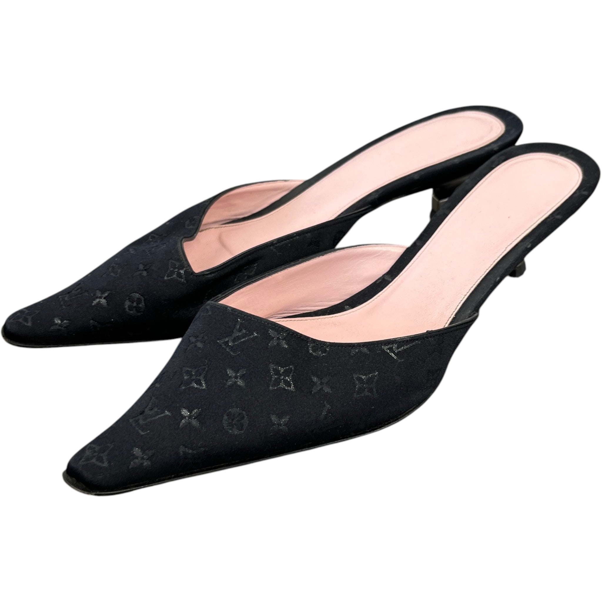 Women's Monogram Classic Pointed Mules Black Size EU 39 / UK 6