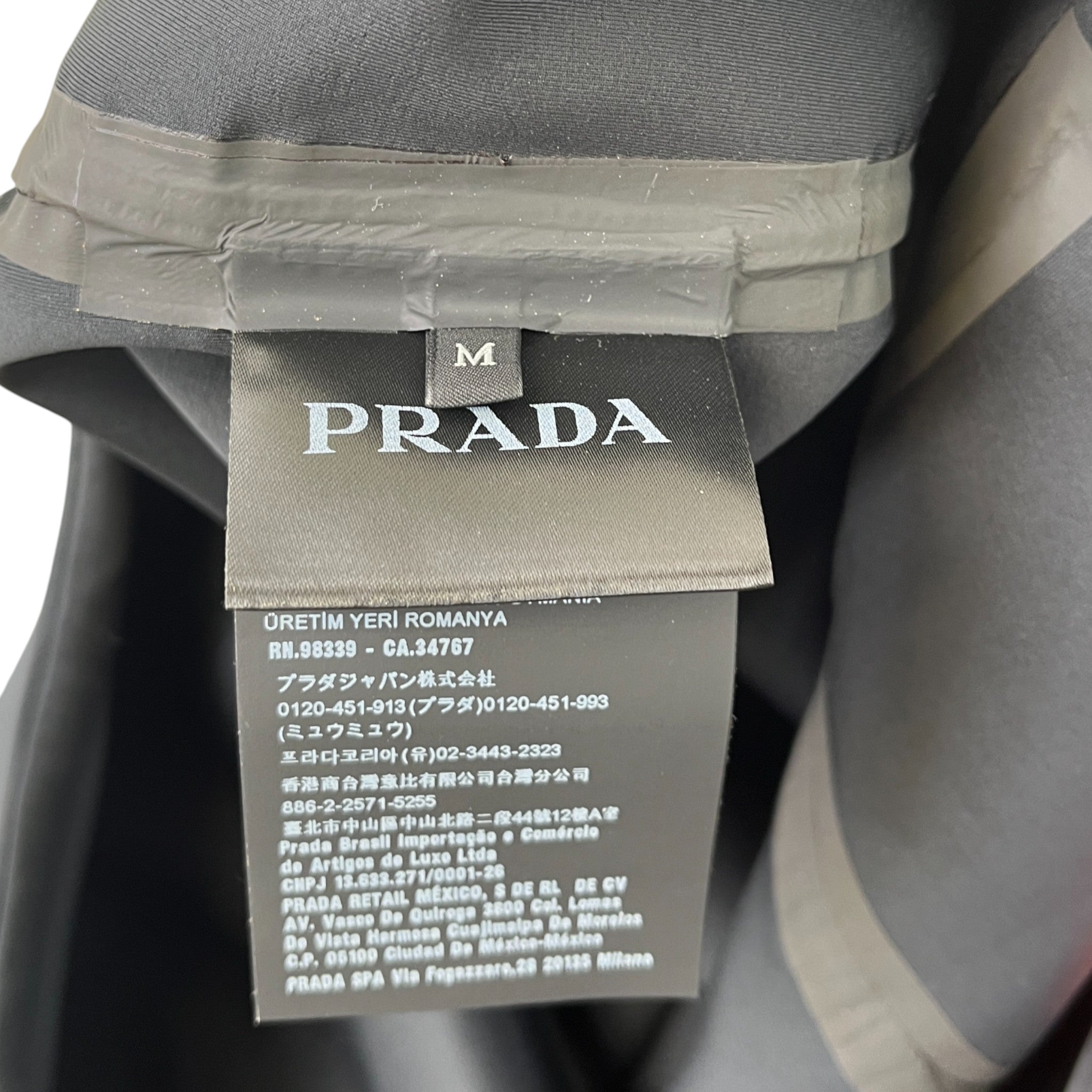 Men's Logo Print Track Jacket Black Size M