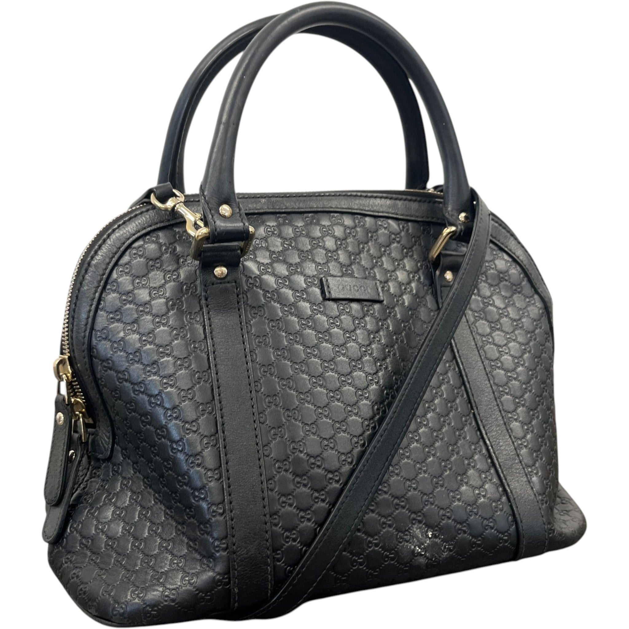 Women's Microguccissima Dome Handbag Black