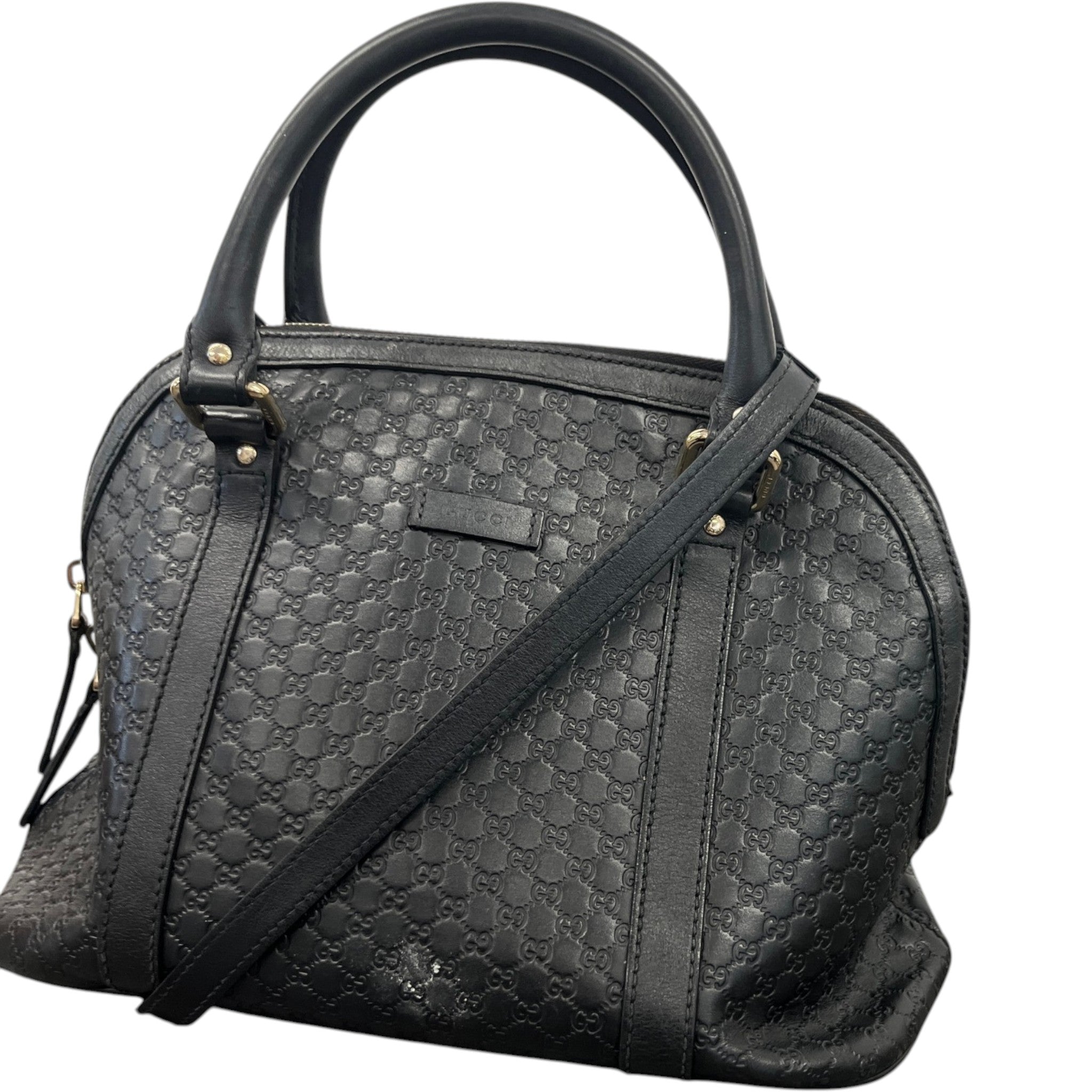 Women's Microguccissima Dome Handbag Black