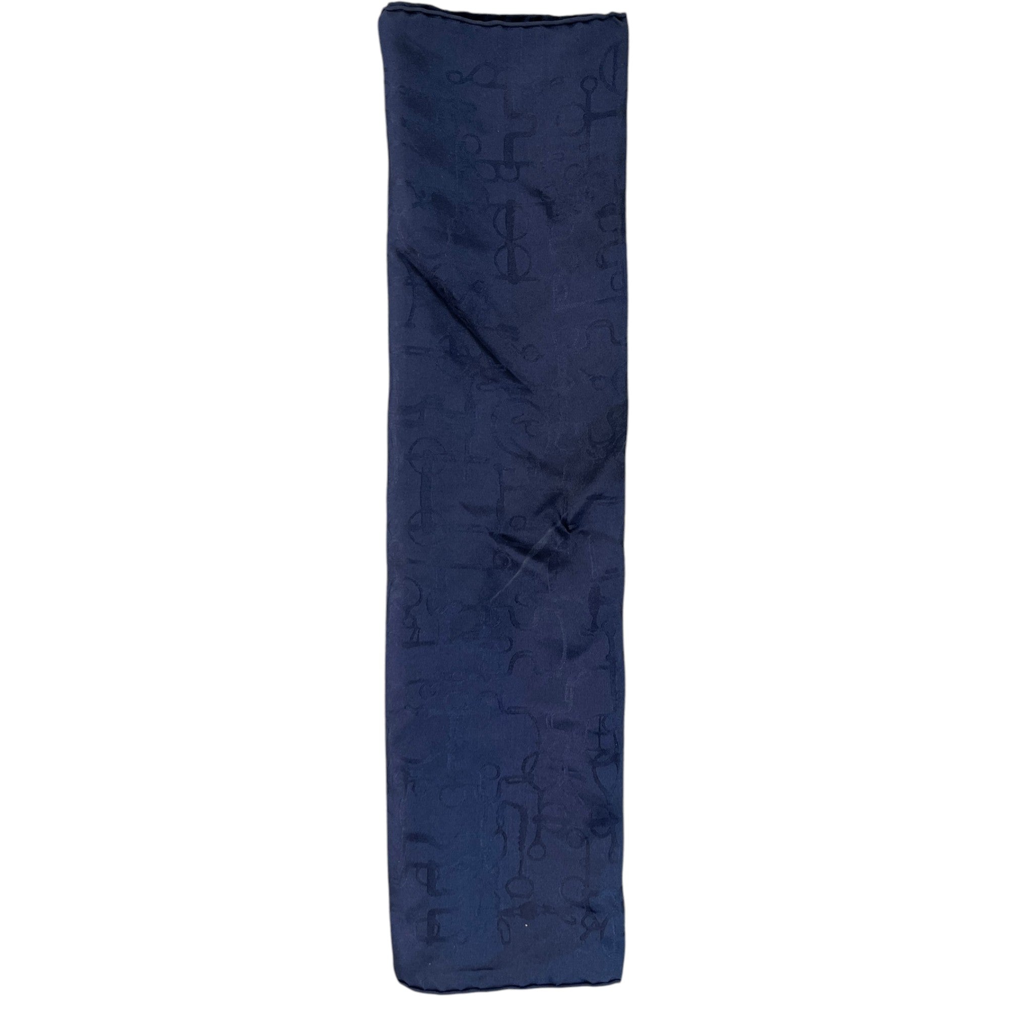 Women's Silk Jacquard Bandana Navy