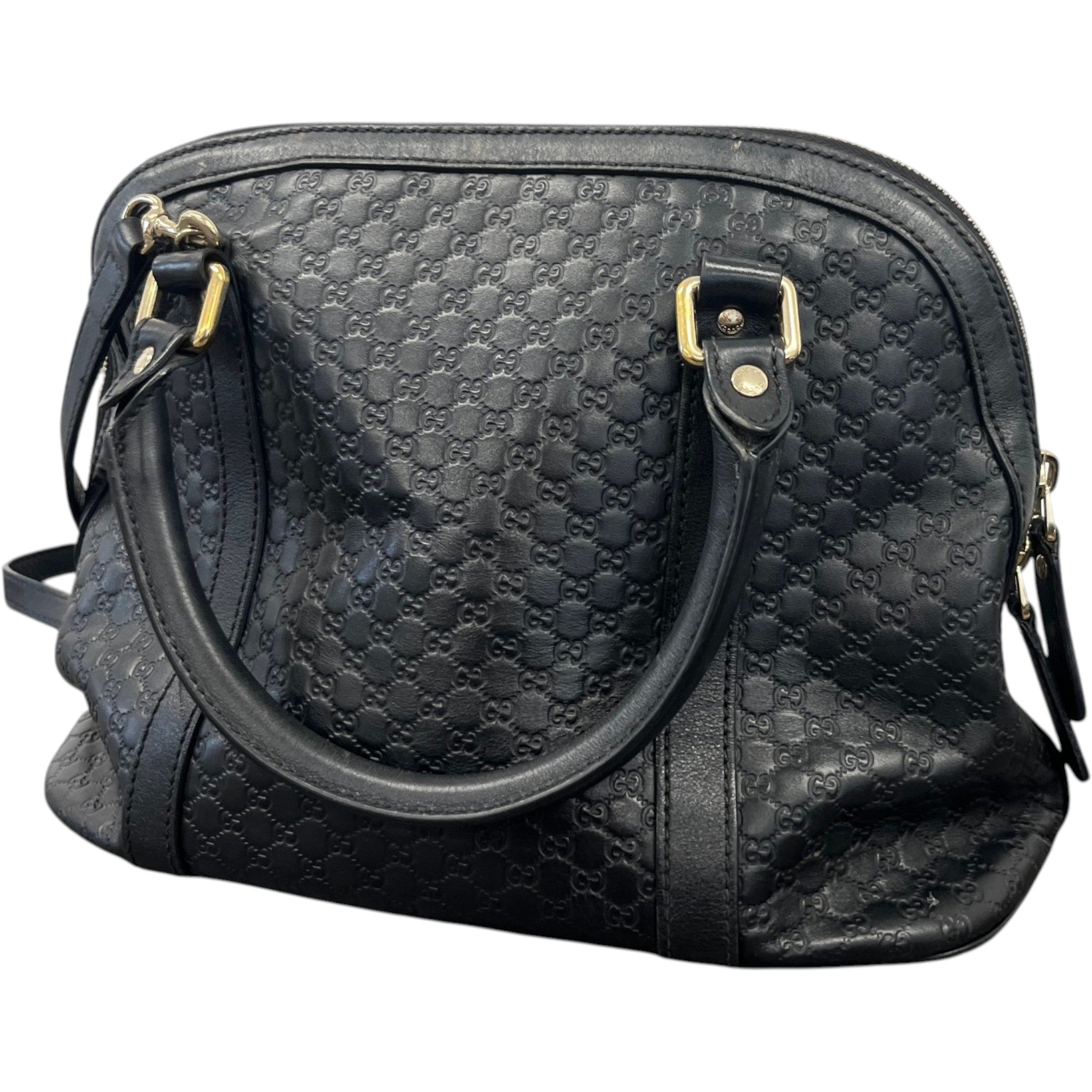 Women's Microguccissima Dome Handbag Black