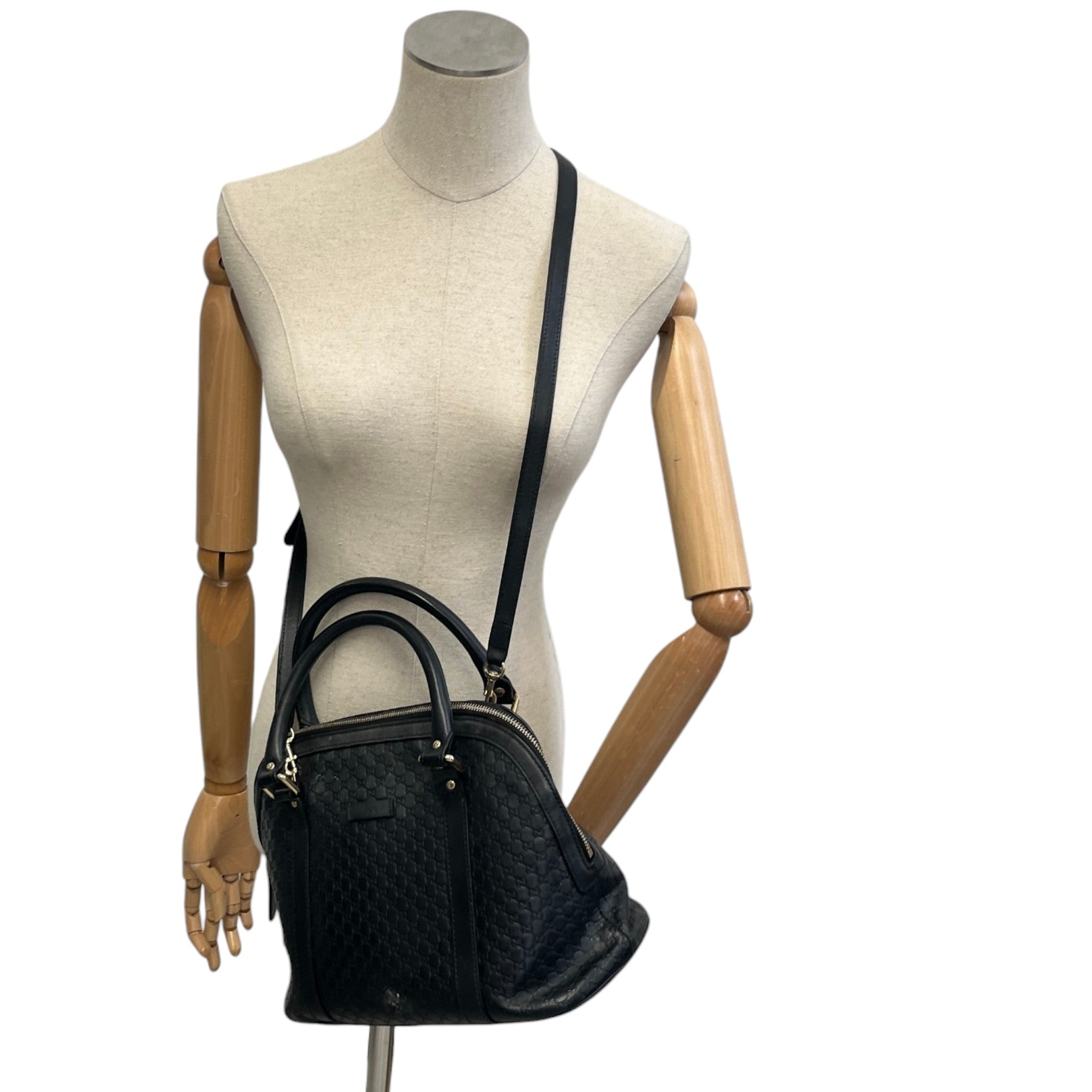 Women's Microguccissima Dome Handbag Black