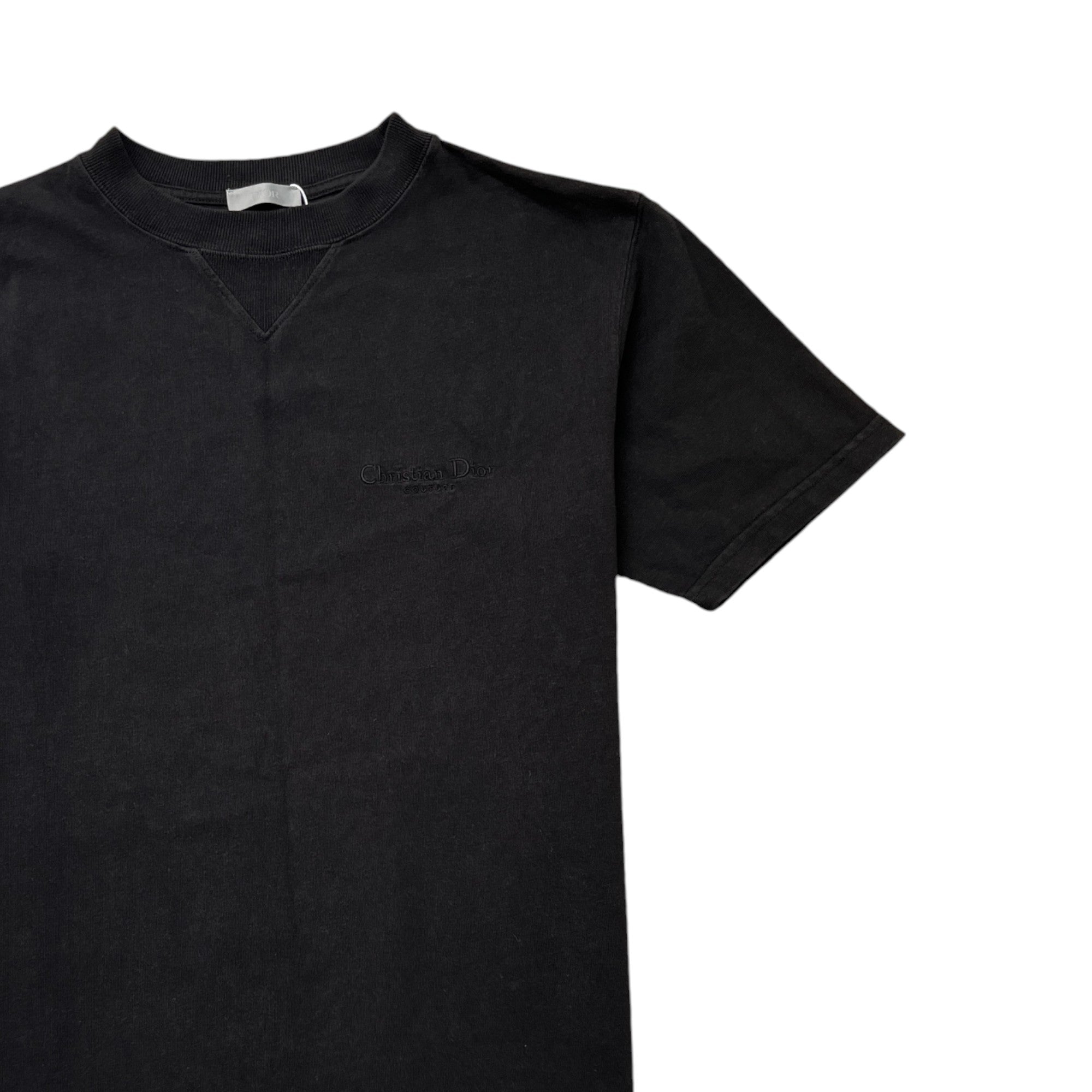 Men's Embroidered Logo T-Shirt Black Size XS