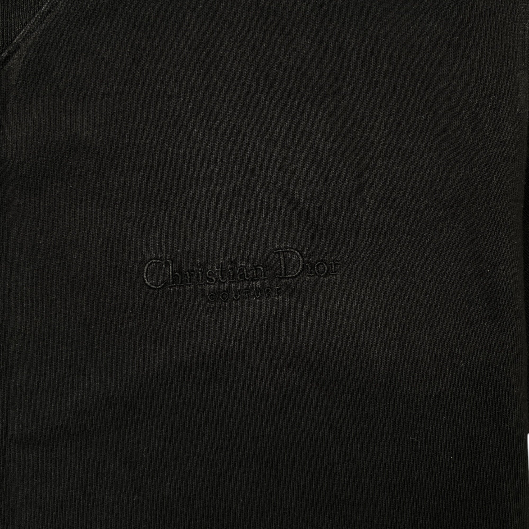 Men's Embroidered Logo T-Shirt Black Size XS